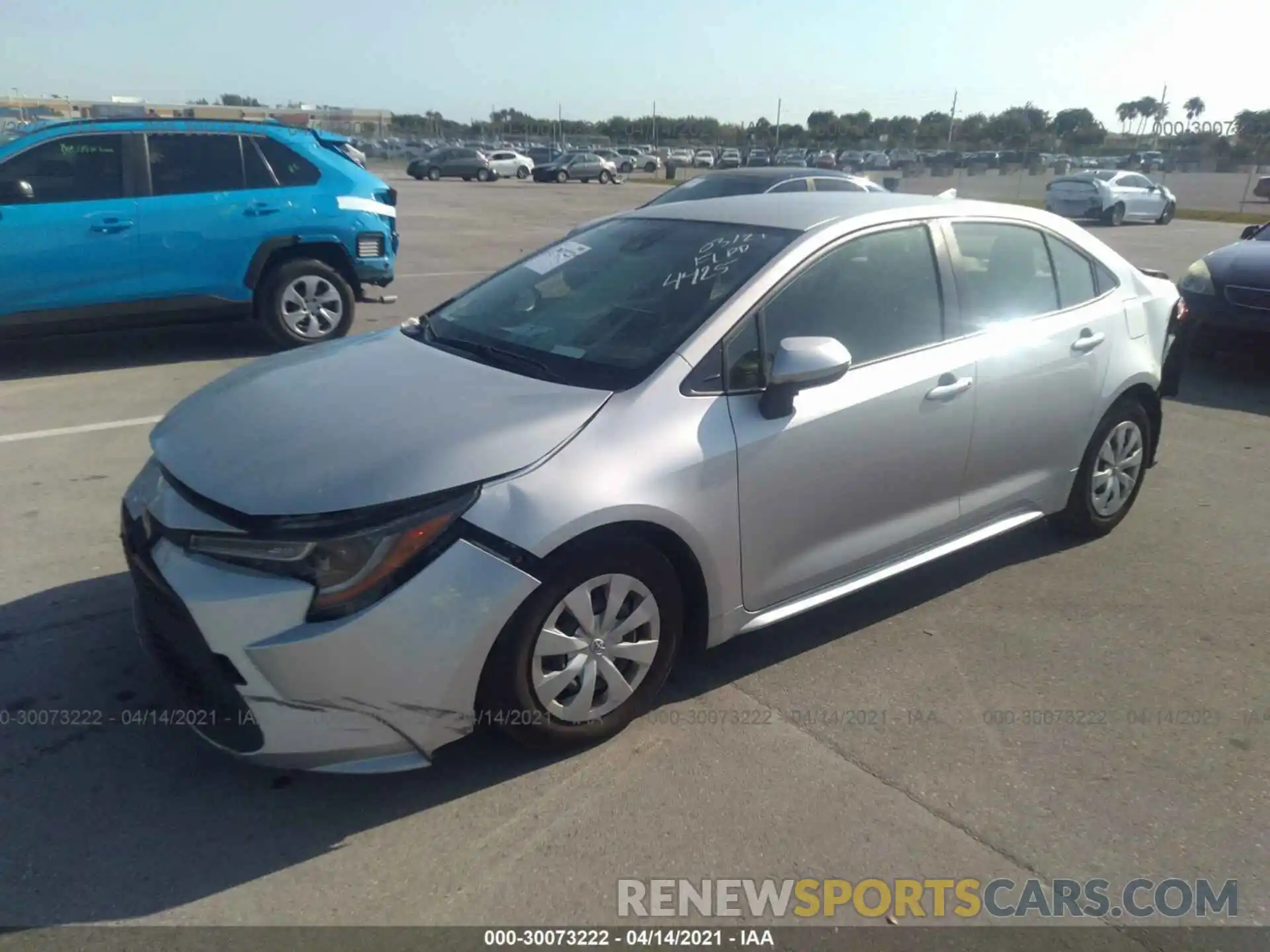 2 Photograph of a damaged car JTDDPRAE9LJ014425 TOYOTA COROLLA 2020