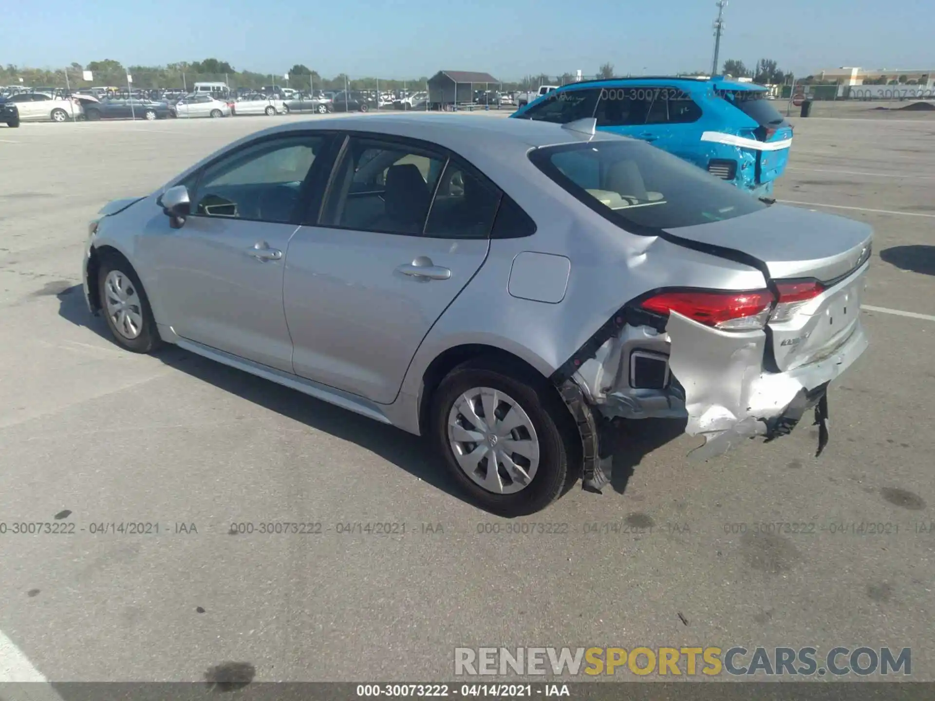 3 Photograph of a damaged car JTDDPRAE9LJ014425 TOYOTA COROLLA 2020