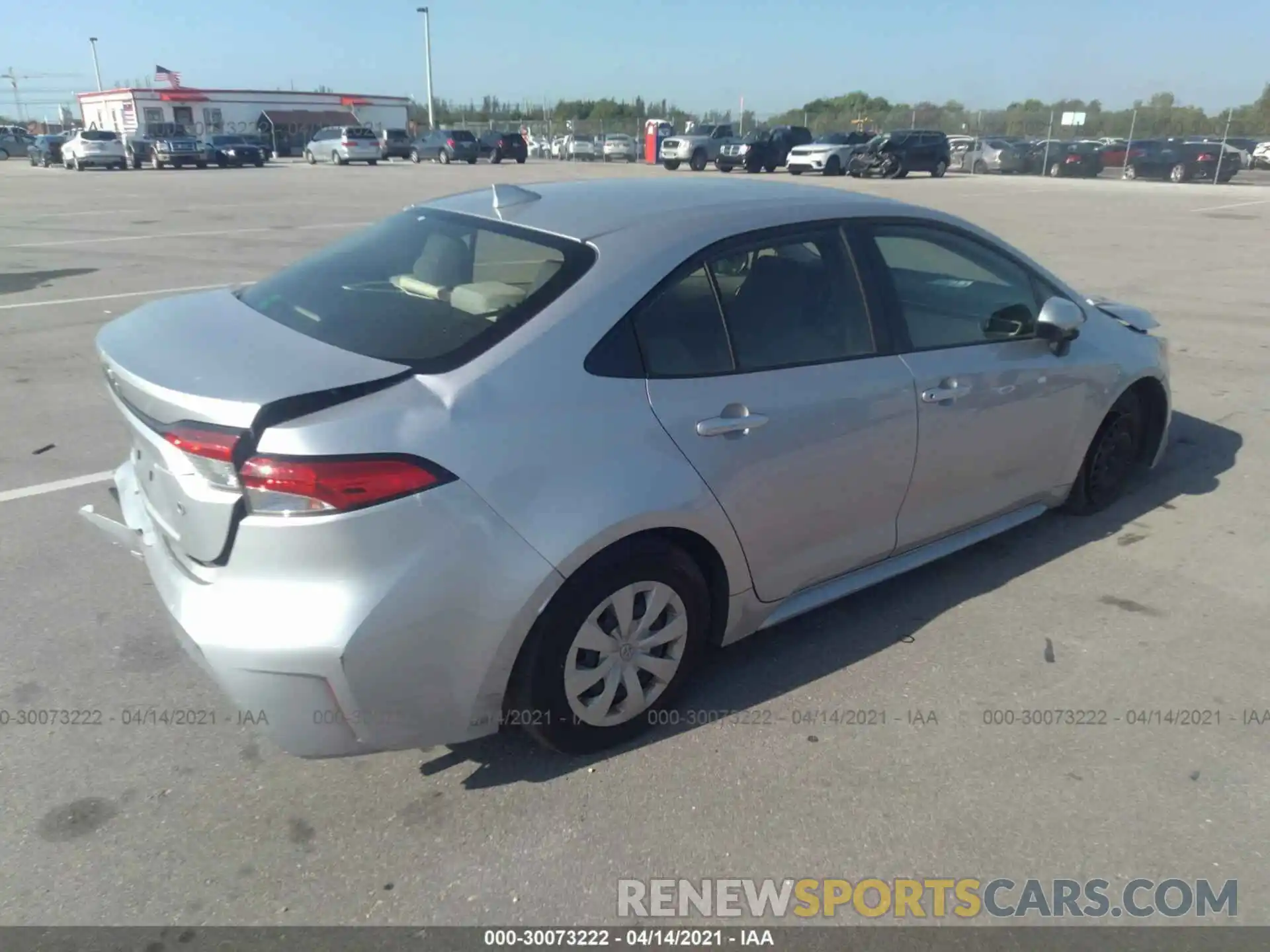 4 Photograph of a damaged car JTDDPRAE9LJ014425 TOYOTA COROLLA 2020