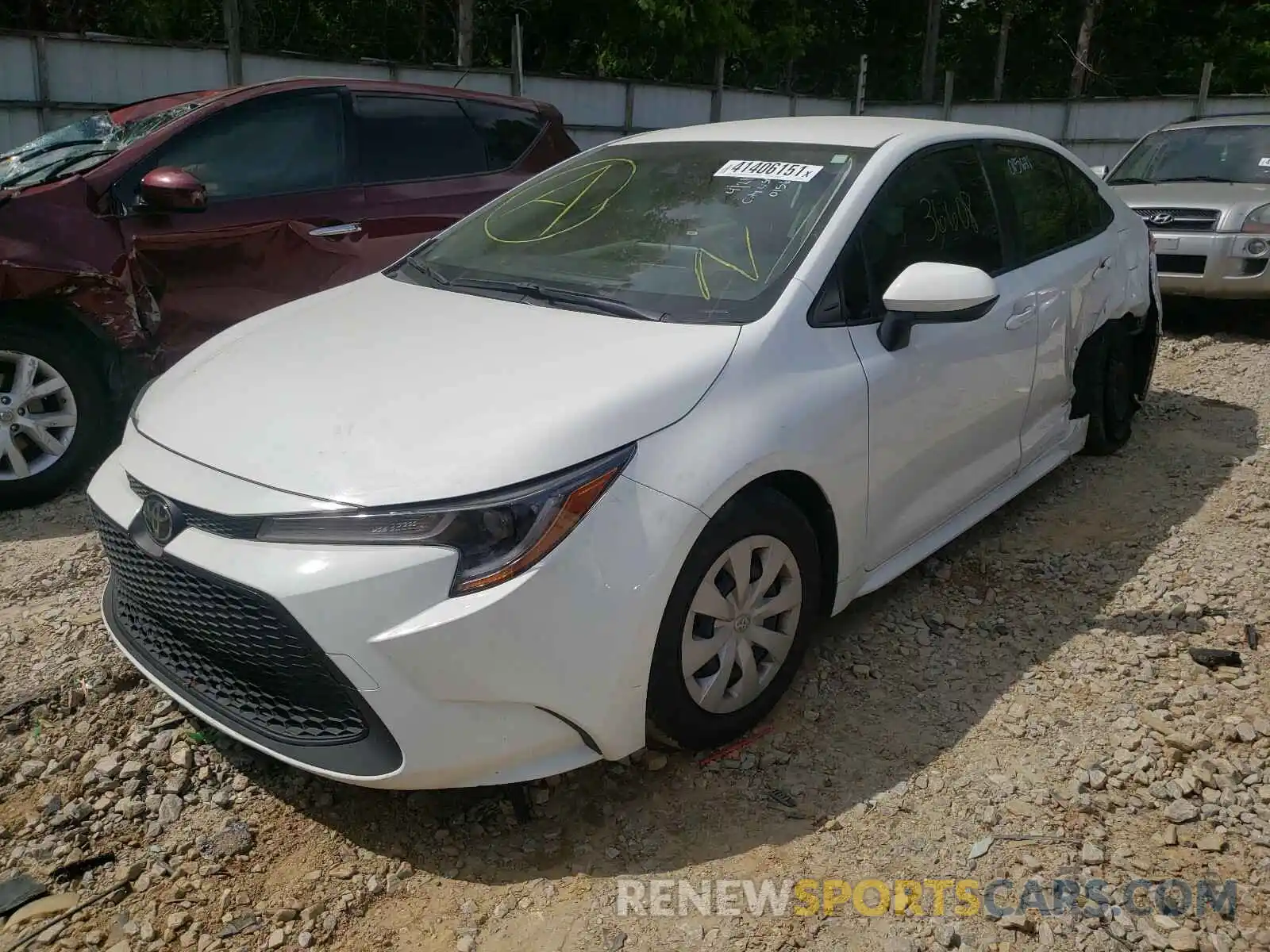 2 Photograph of a damaged car JTDDPRAE9LJ015641 TOYOTA COROLLA 2020