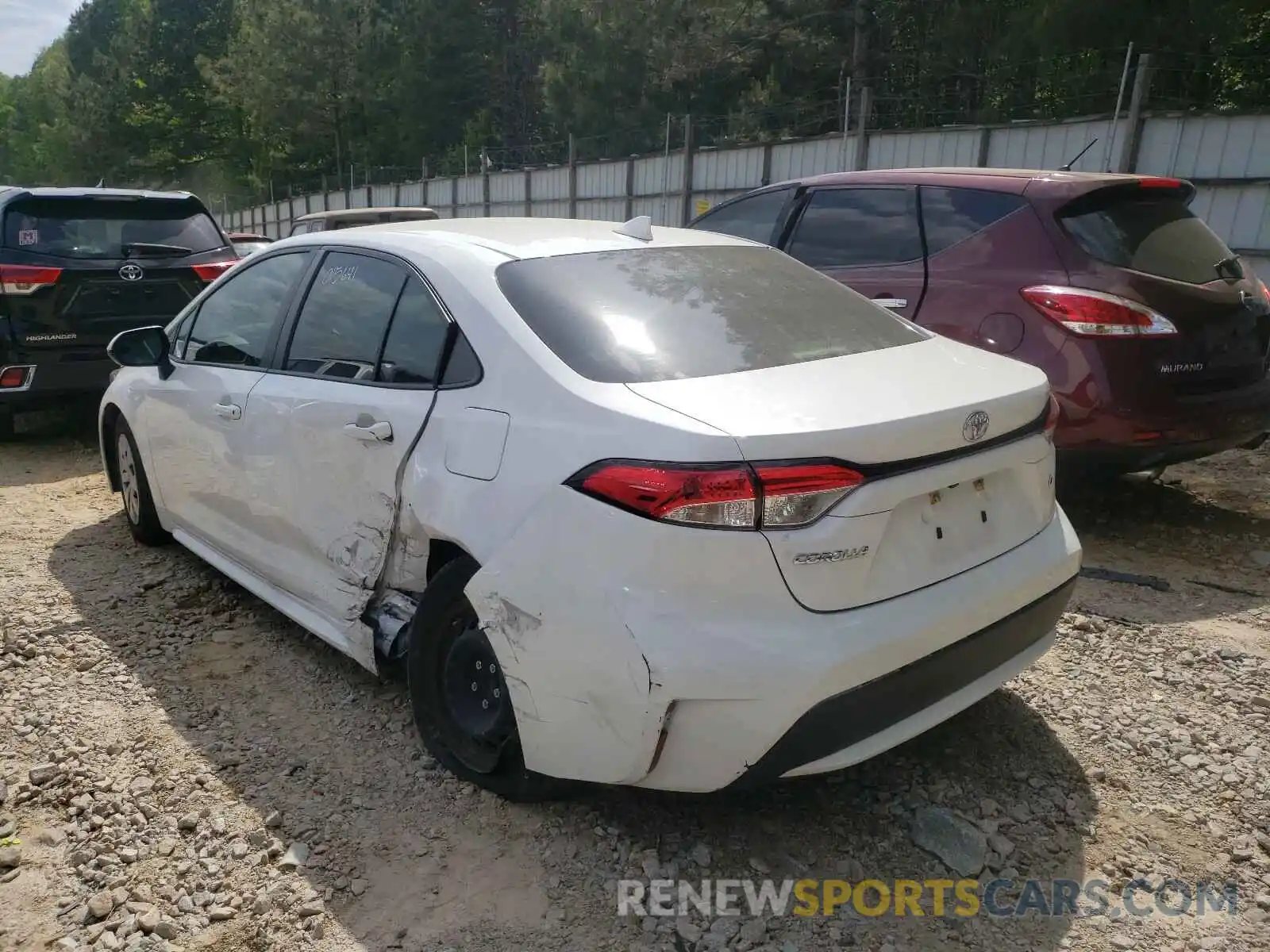 3 Photograph of a damaged car JTDDPRAE9LJ015641 TOYOTA COROLLA 2020