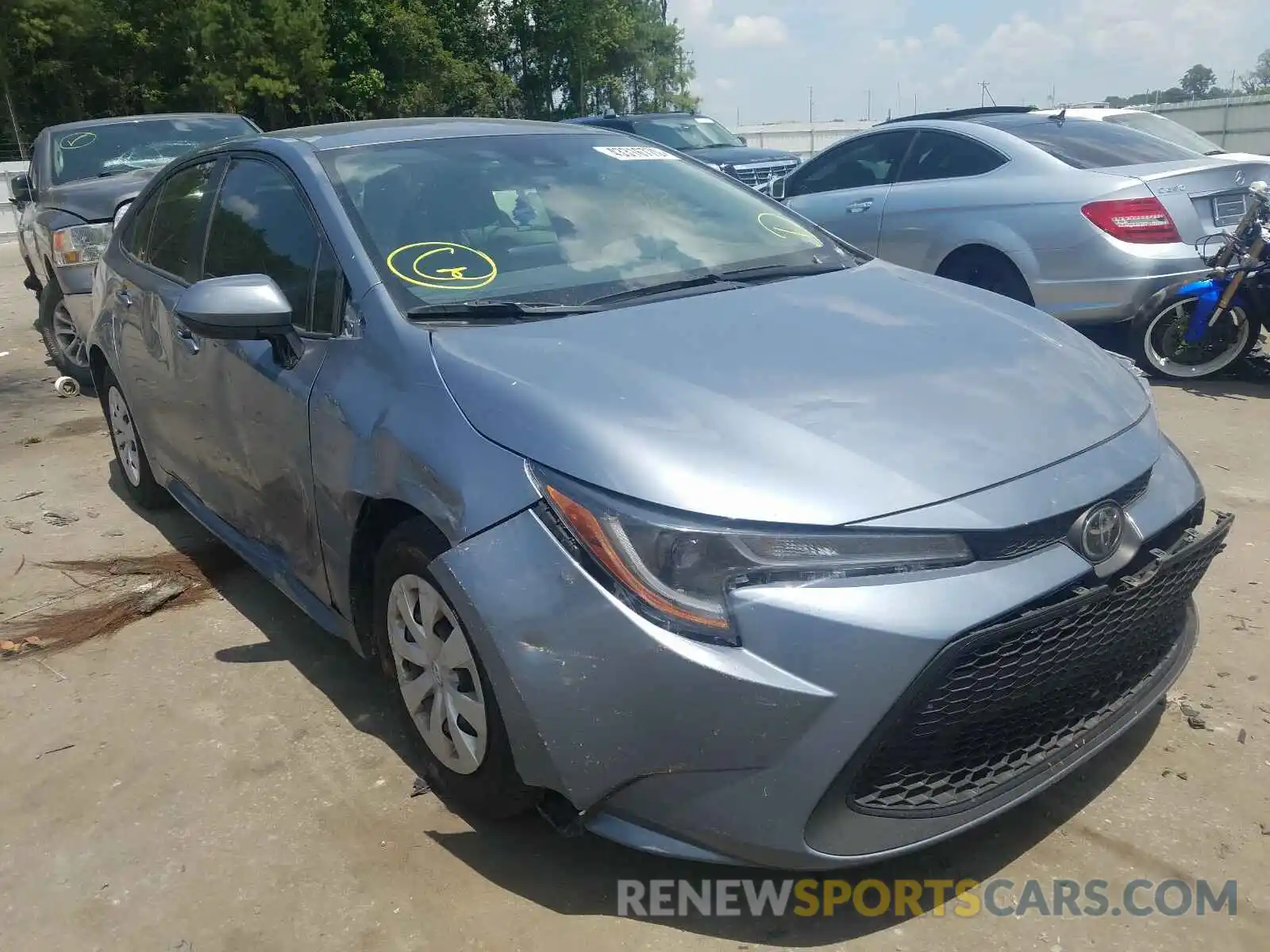 1 Photograph of a damaged car JTDDPRAE9LJ016157 TOYOTA COROLLA 2020