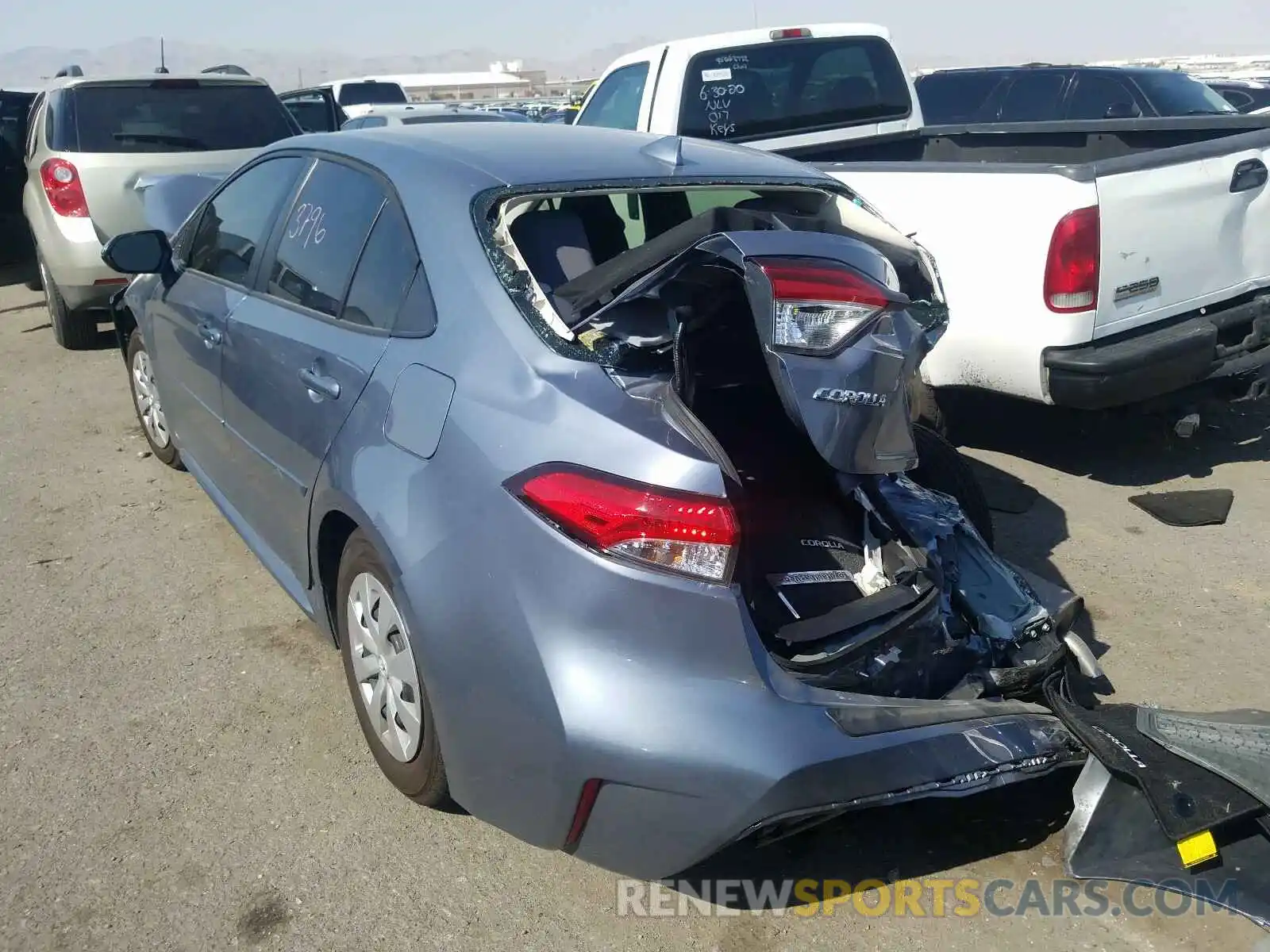 3 Photograph of a damaged car JTDDPRAE9LJ052396 TOYOTA COROLLA 2020