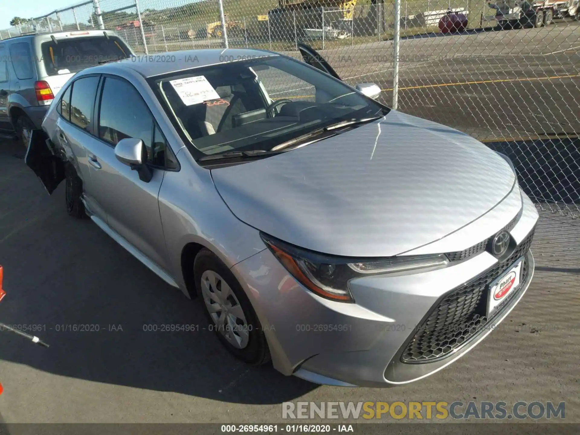 1 Photograph of a damaged car JTDDPRAE9LJ059980 TOYOTA COROLLA 2020