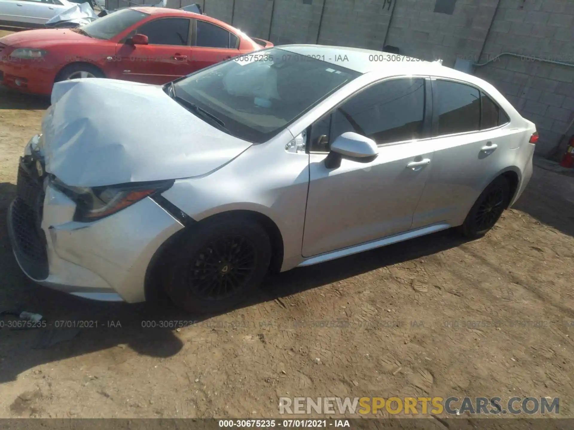 2 Photograph of a damaged car JTDDPRAE9LJ062684 TOYOTA COROLLA 2020