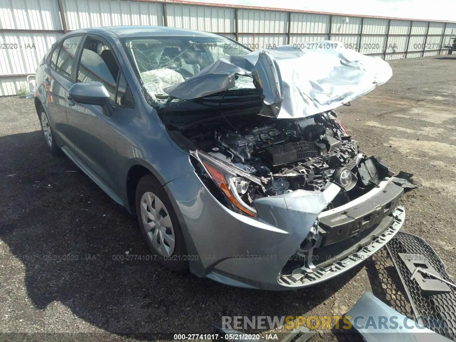 1 Photograph of a damaged car JTDDPRAE9LJ065391 TOYOTA COROLLA 2020