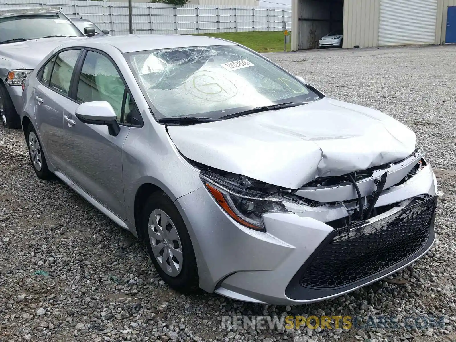 1 Photograph of a damaged car JTDDPRAE9LJ079291 TOYOTA COROLLA 2020