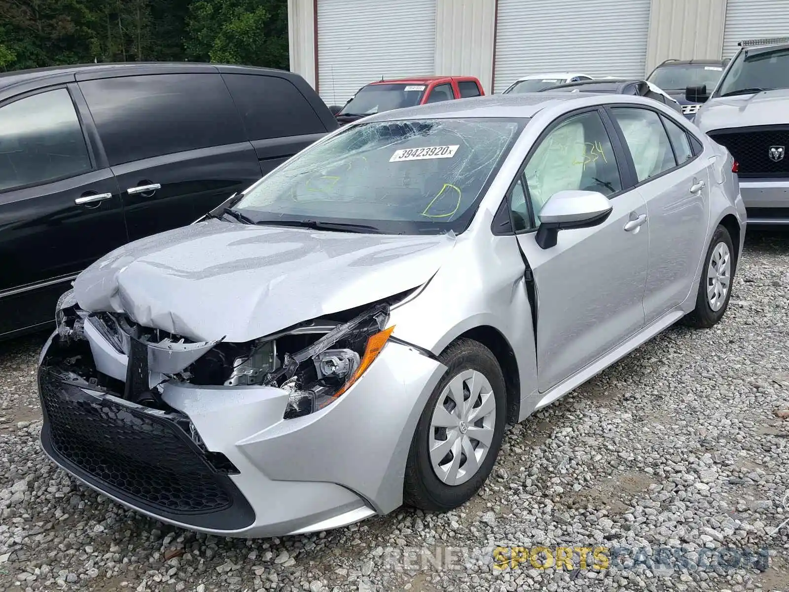 2 Photograph of a damaged car JTDDPRAE9LJ079291 TOYOTA COROLLA 2020