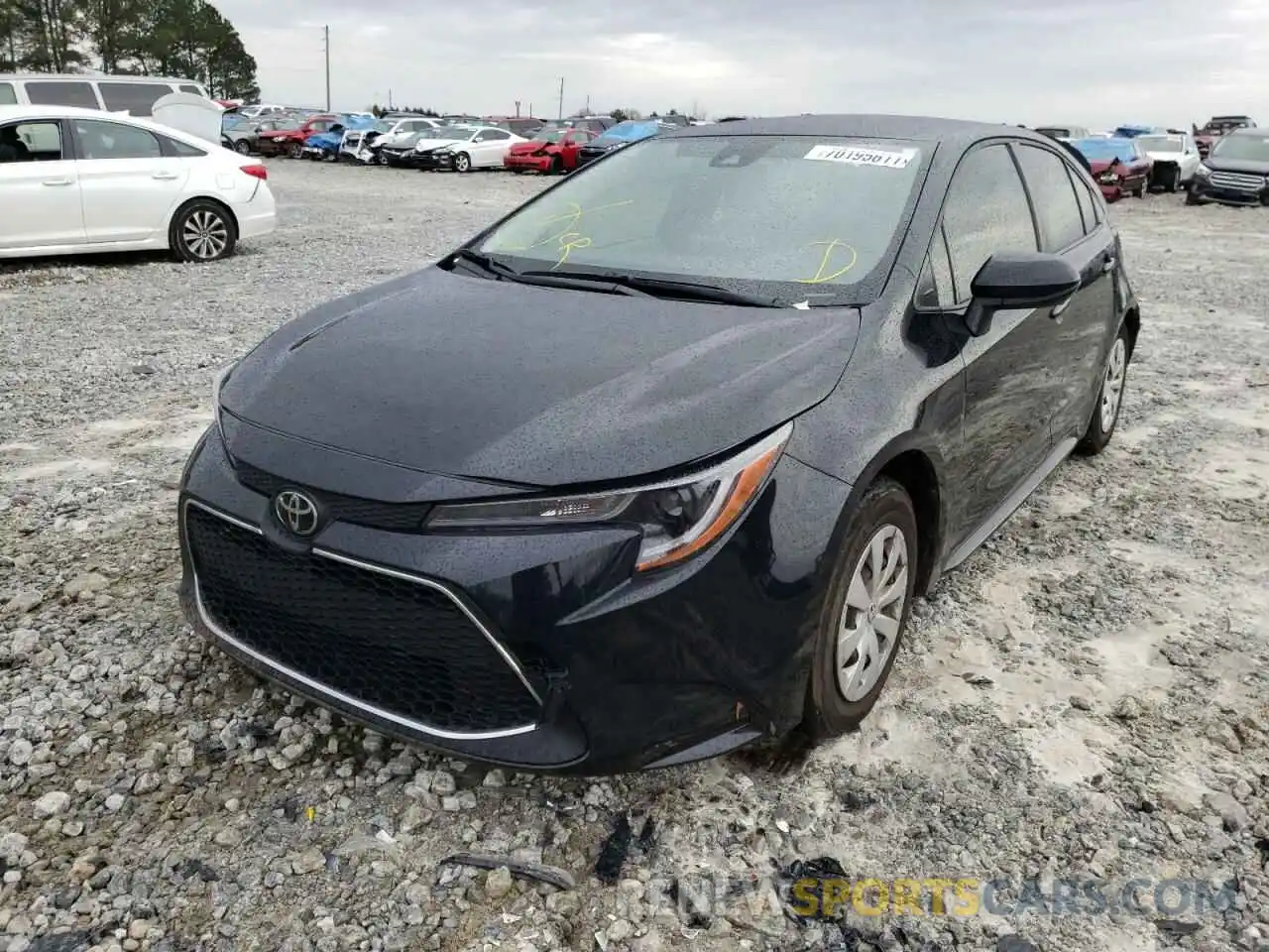 2 Photograph of a damaged car JTDDPRAE9LJ085897 TOYOTA COROLLA 2020