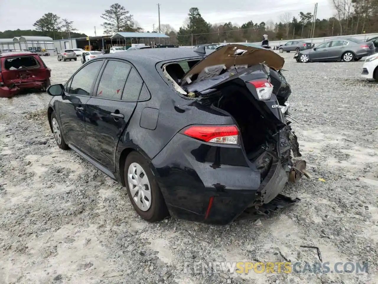 3 Photograph of a damaged car JTDDPRAE9LJ085897 TOYOTA COROLLA 2020