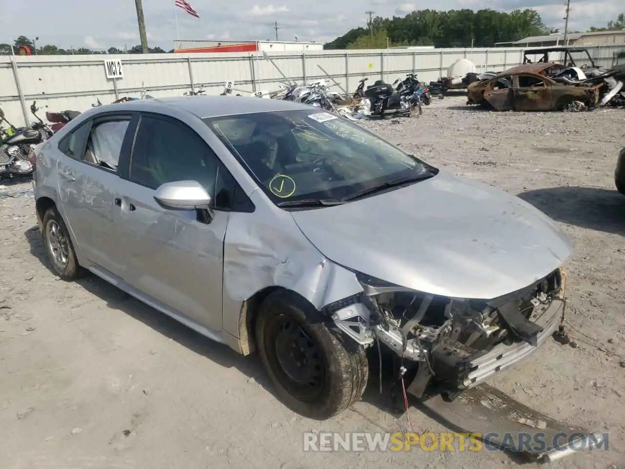 1 Photograph of a damaged car JTDDPRAEXLJ065013 TOYOTA COROLLA 2020