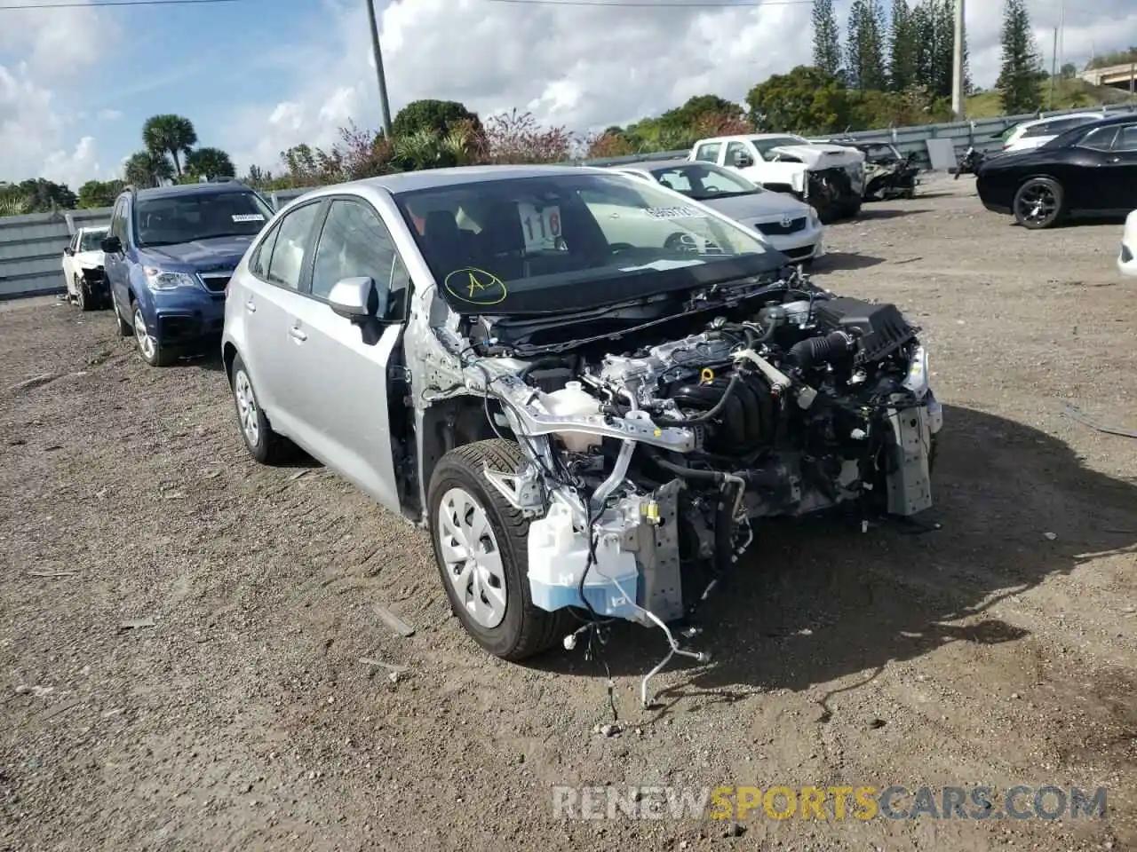 1 Photograph of a damaged car JTDDPRAEXLJ081101 TOYOTA COROLLA 2020