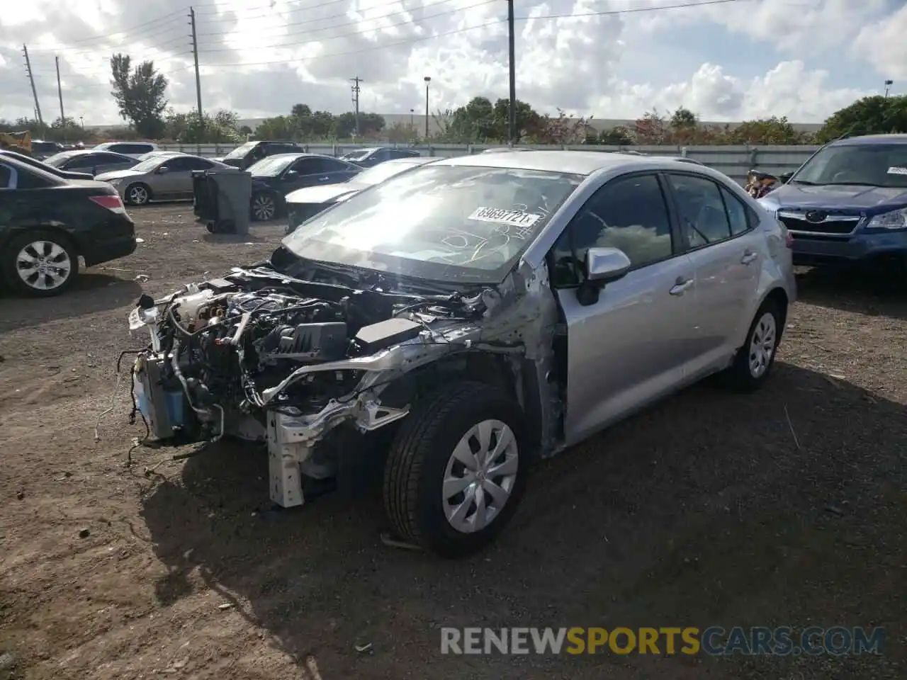 2 Photograph of a damaged car JTDDPRAEXLJ081101 TOYOTA COROLLA 2020