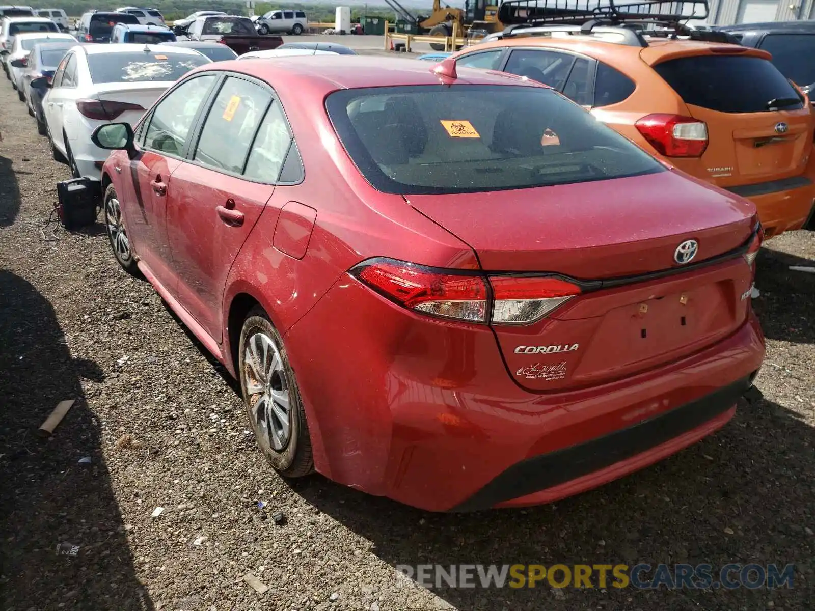 3 Photograph of a damaged car JTDEAMDE7MJ005910 TOYOTA COROLLA 2020