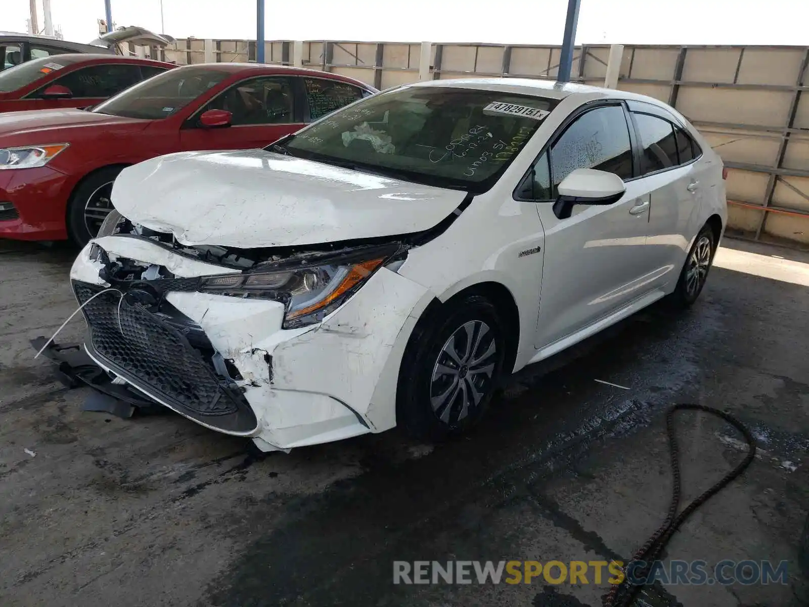 2 Photograph of a damaged car JTDEBRBE0LJ000351 TOYOTA COROLLA 2020