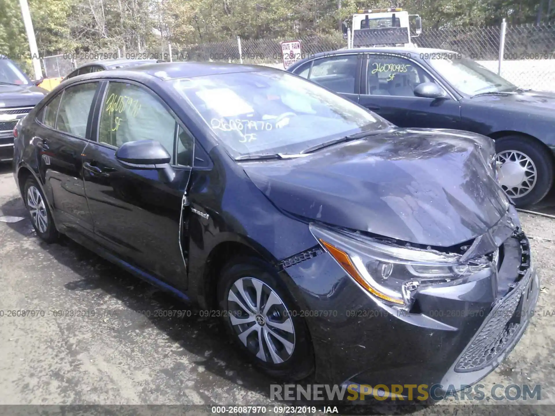 1 Photograph of a damaged car JTDEBRBE0LJ000401 TOYOTA COROLLA 2020