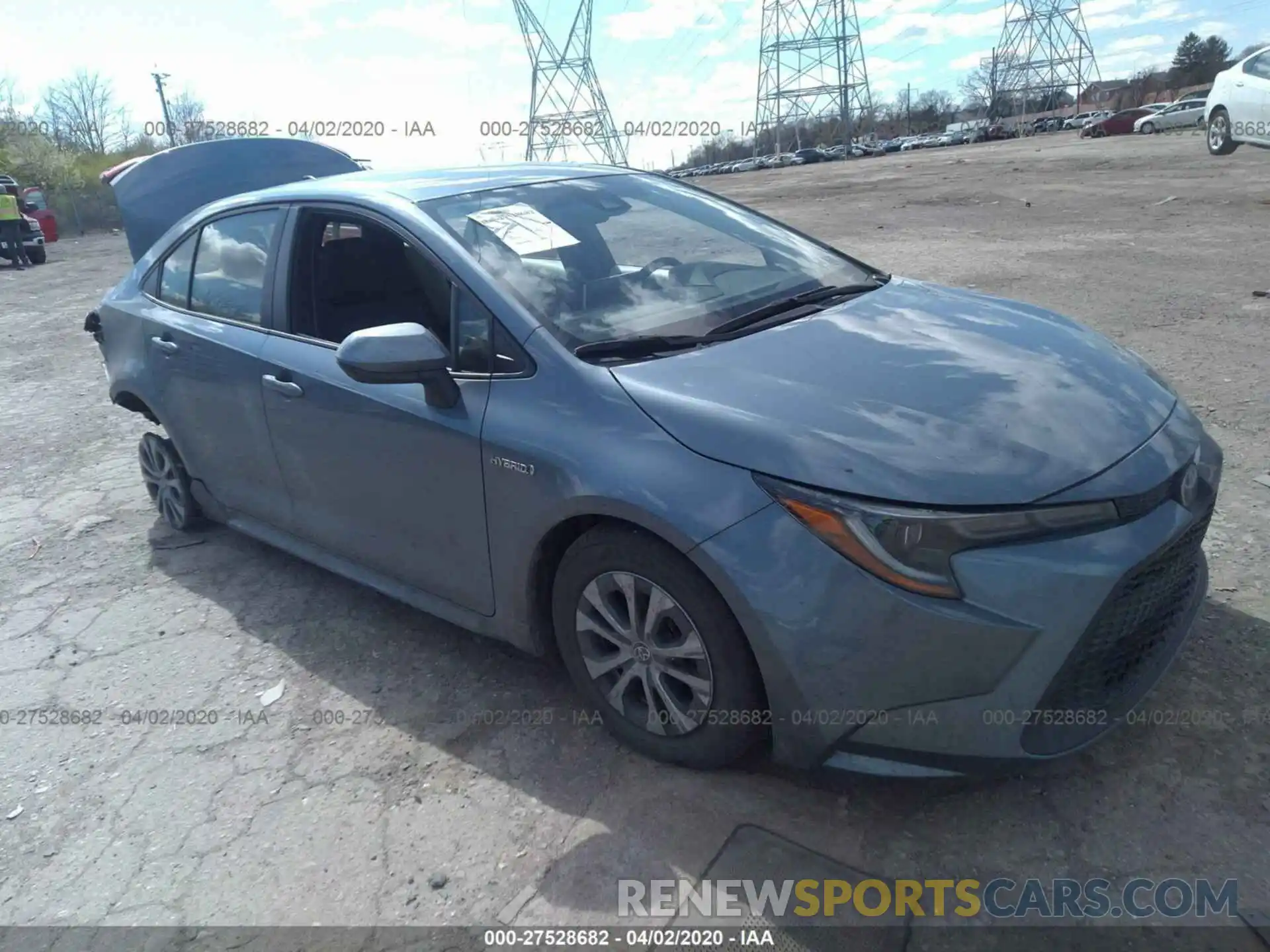 1 Photograph of a damaged car JTDEBRBE0LJ000804 TOYOTA COROLLA 2020