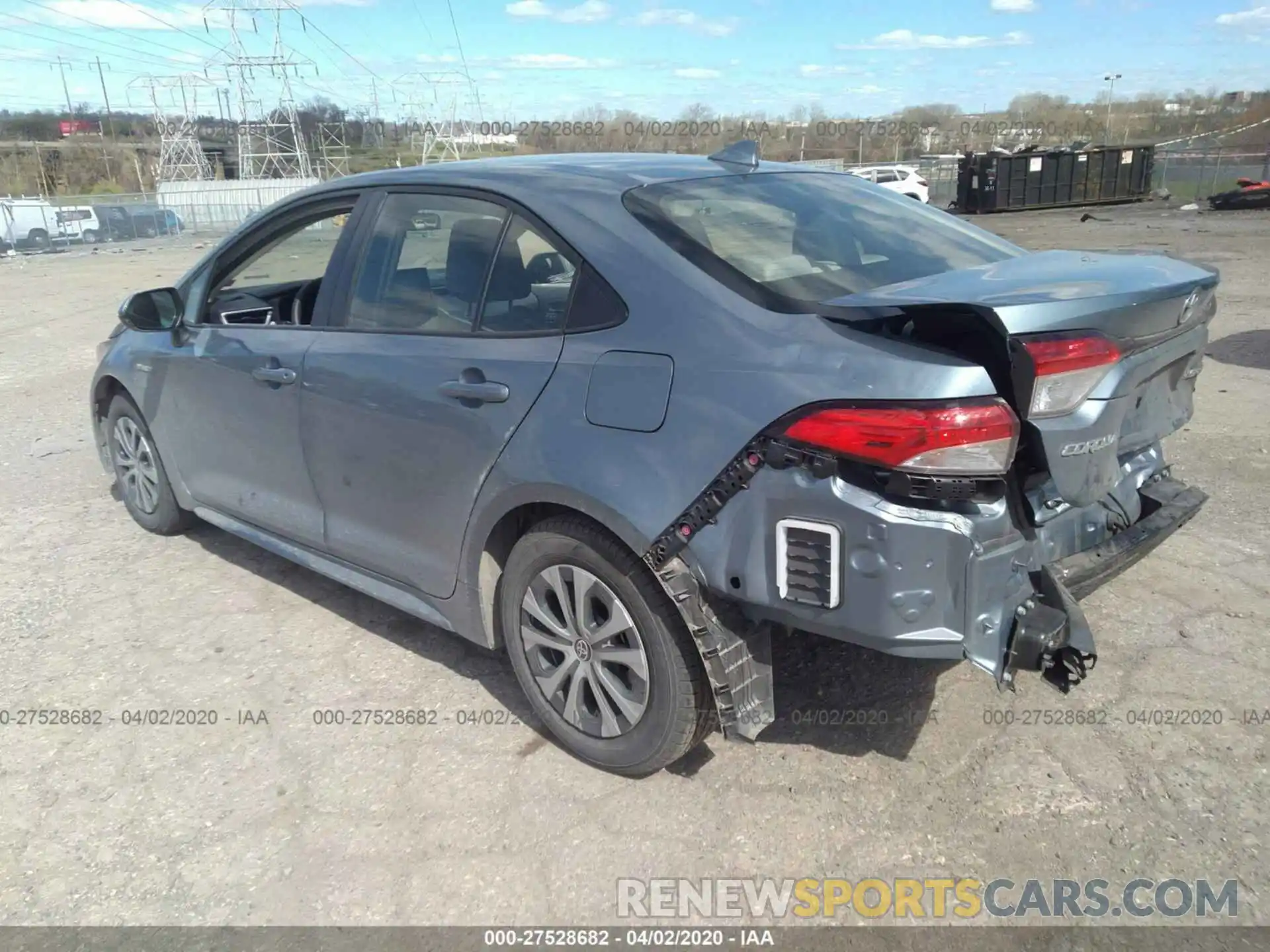 3 Photograph of a damaged car JTDEBRBE0LJ000804 TOYOTA COROLLA 2020