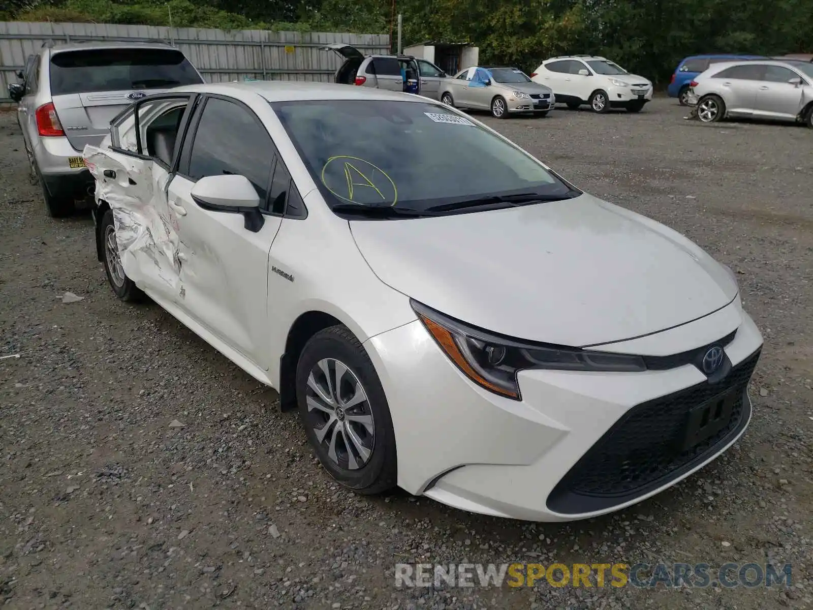 1 Photograph of a damaged car JTDEBRBE0LJ001161 TOYOTA COROLLA 2020