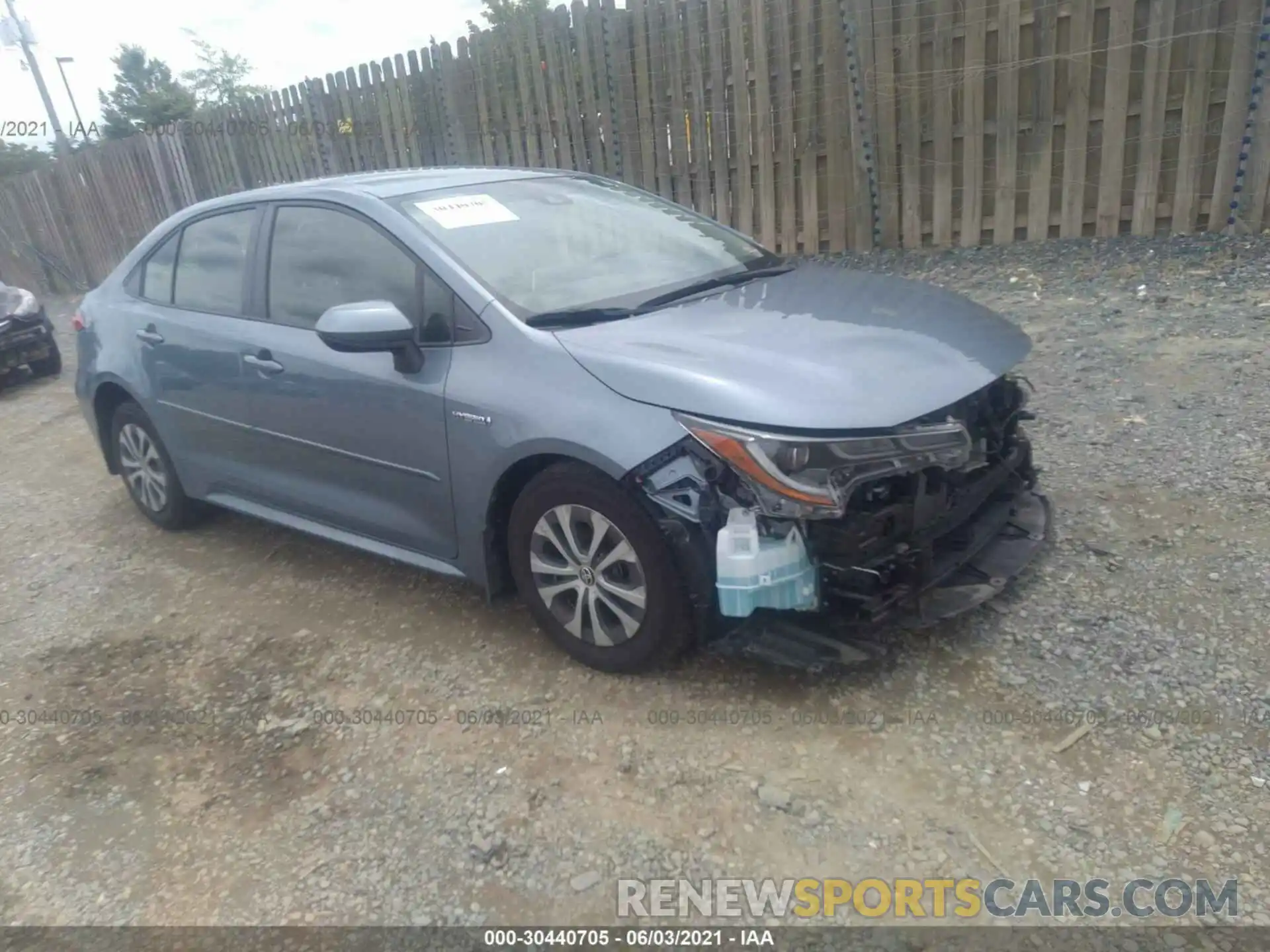 1 Photograph of a damaged car JTDEBRBE0LJ001385 TOYOTA COROLLA 2020