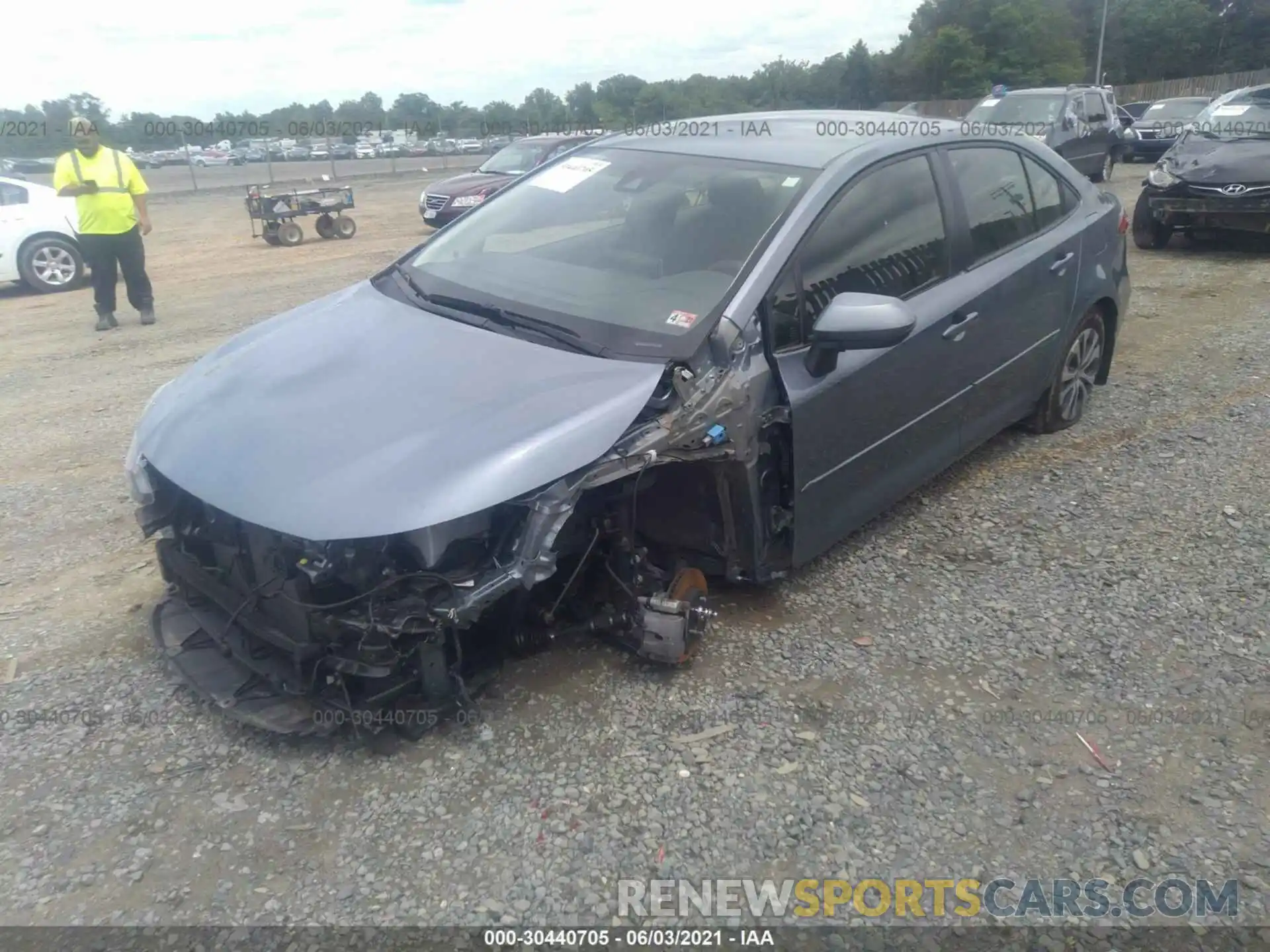 2 Photograph of a damaged car JTDEBRBE0LJ001385 TOYOTA COROLLA 2020