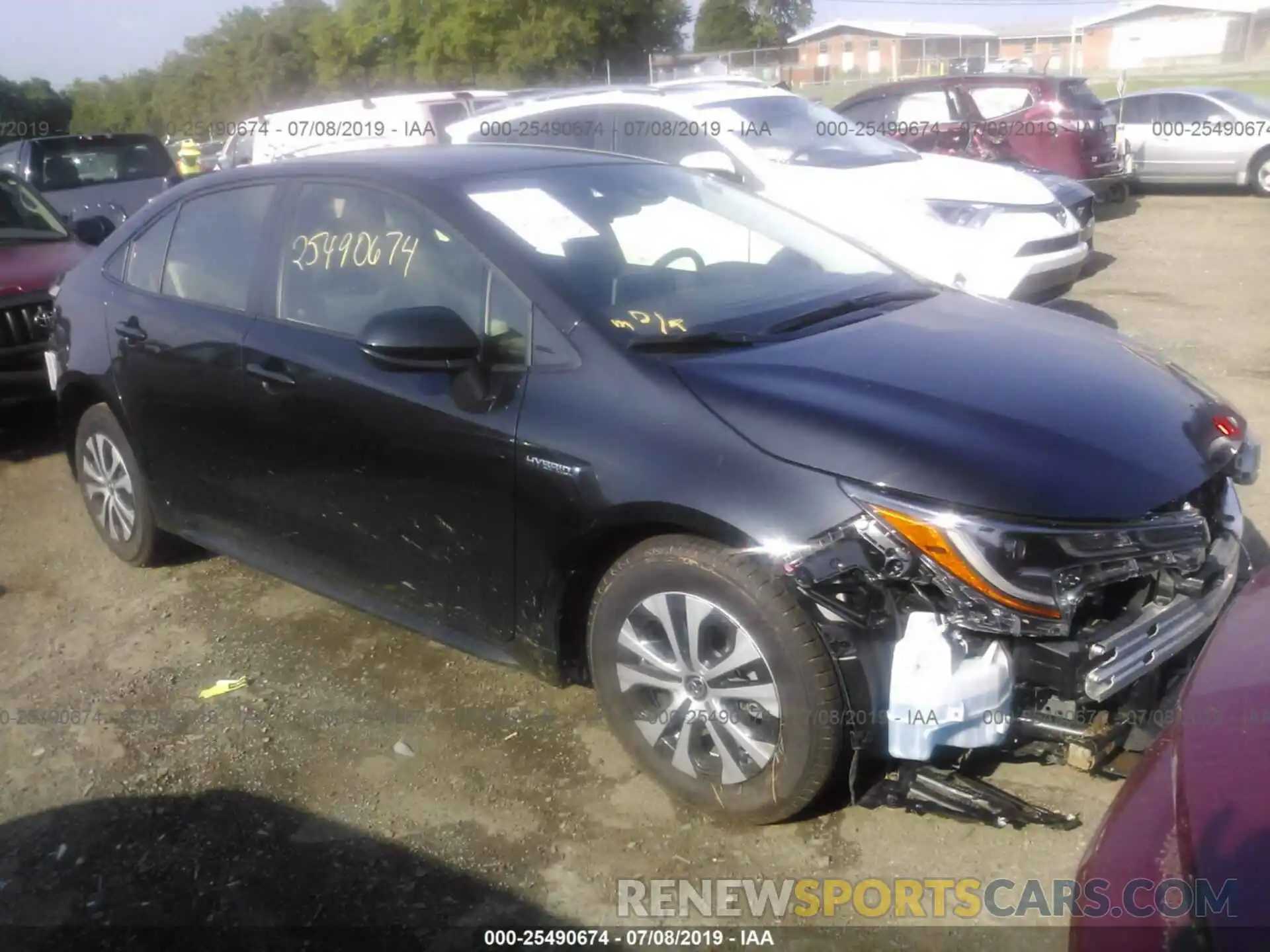 1 Photograph of a damaged car JTDEBRBE0LJ001662 TOYOTA COROLLA 2020