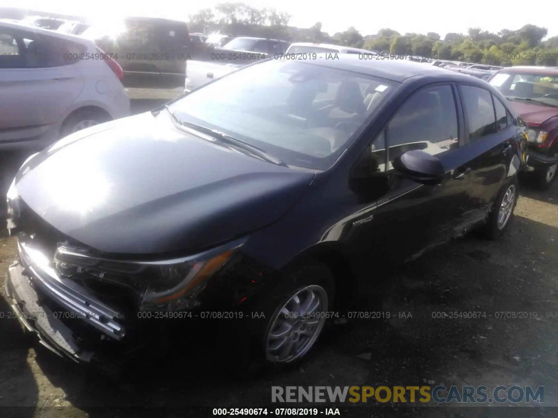 2 Photograph of a damaged car JTDEBRBE0LJ001662 TOYOTA COROLLA 2020