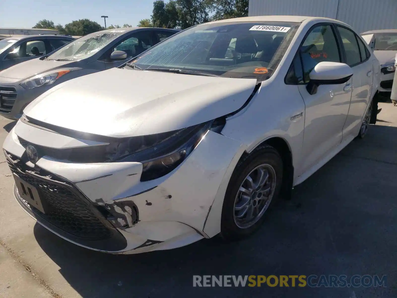 2 Photograph of a damaged car JTDEBRBE0LJ002858 TOYOTA COROLLA 2020