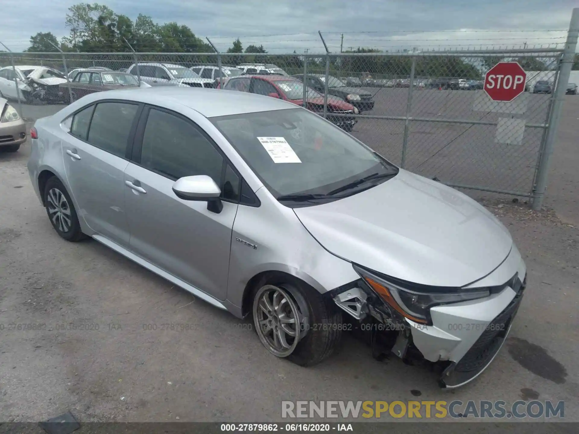 1 Photograph of a damaged car JTDEBRBE0LJ003797 TOYOTA COROLLA 2020