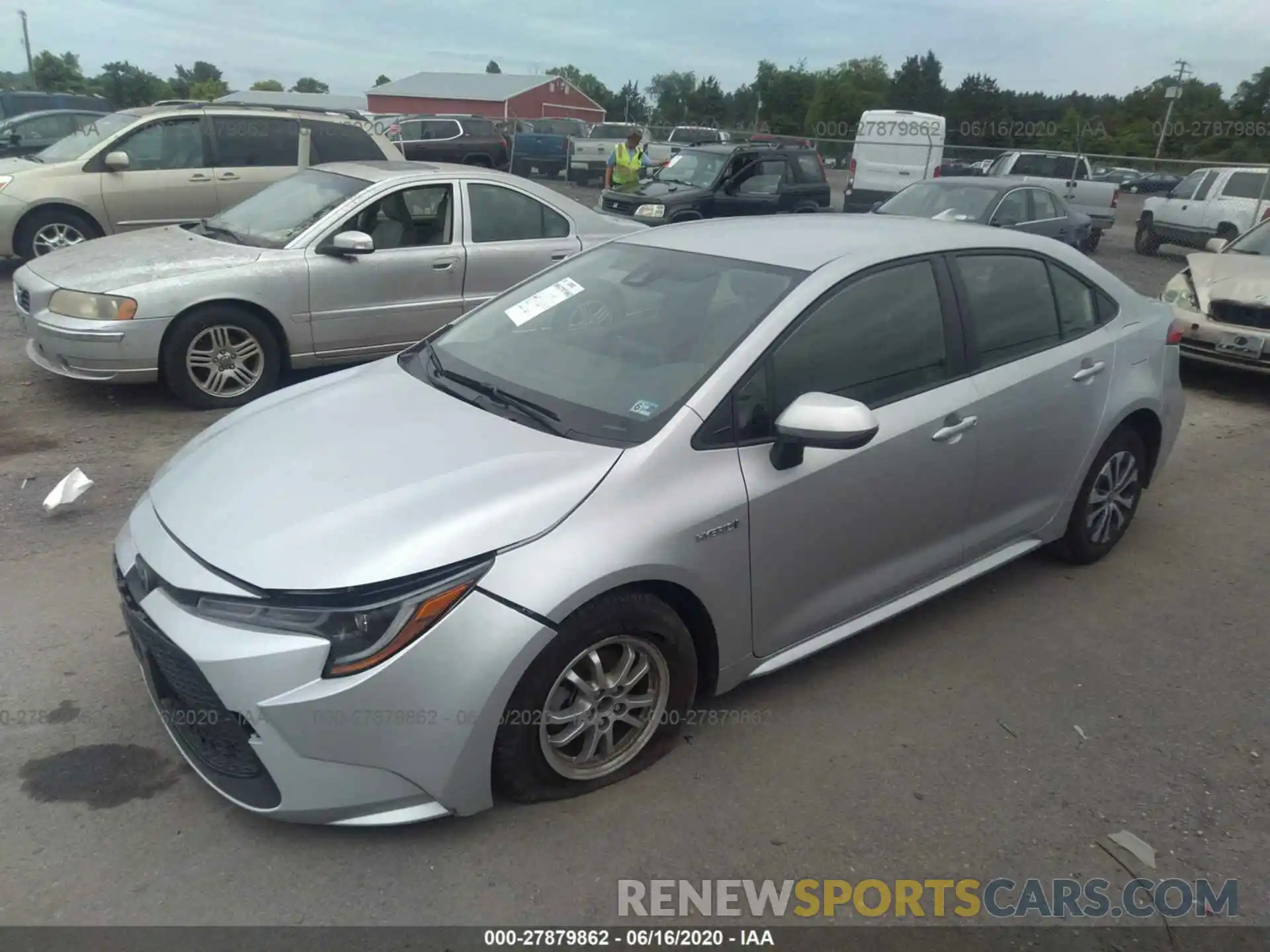 2 Photograph of a damaged car JTDEBRBE0LJ003797 TOYOTA COROLLA 2020