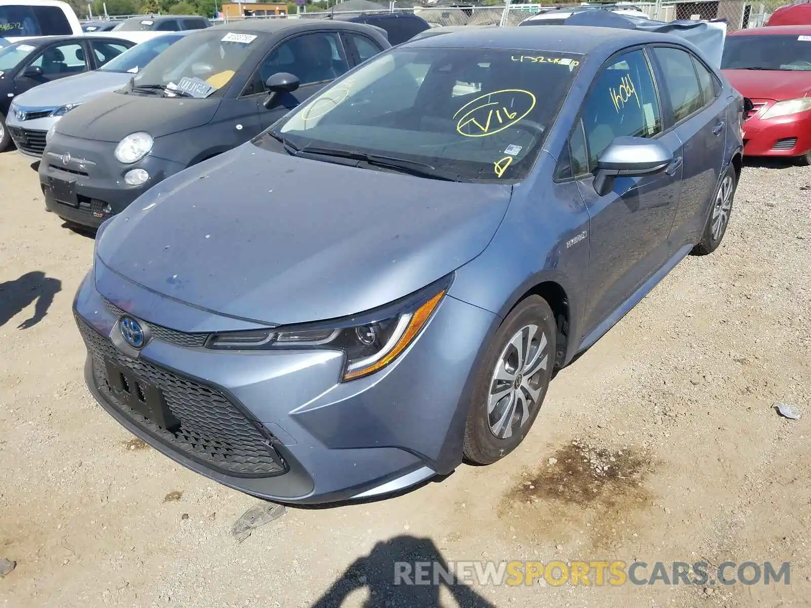 2 Photograph of a damaged car JTDEBRBE0LJ004979 TOYOTA COROLLA 2020