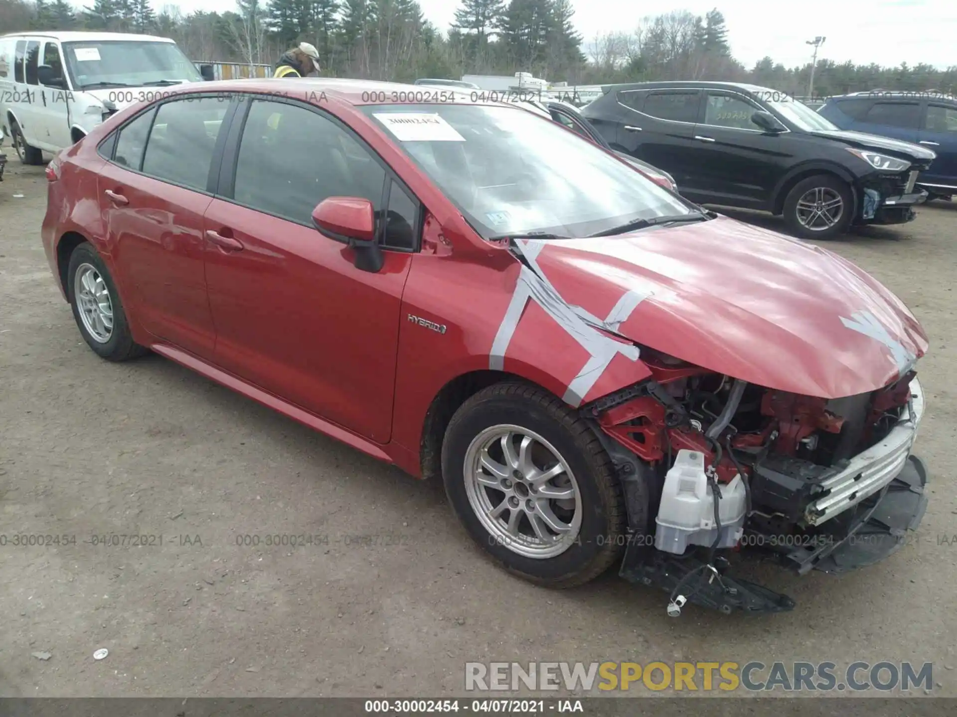 1 Photograph of a damaged car JTDEBRBE0LJ005159 TOYOTA COROLLA 2020