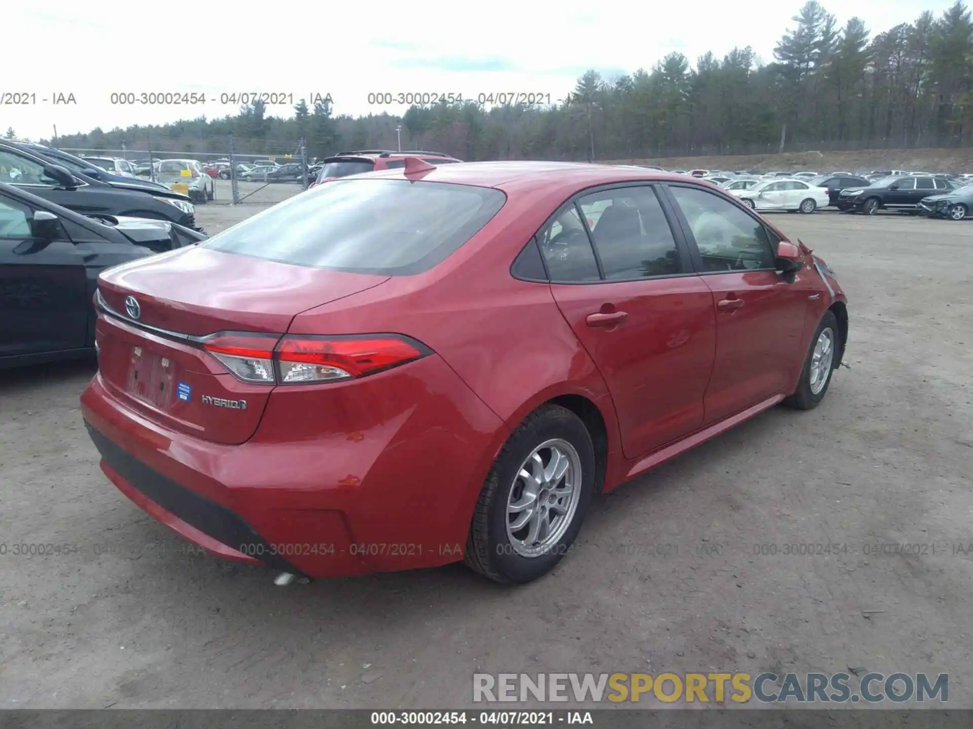 4 Photograph of a damaged car JTDEBRBE0LJ005159 TOYOTA COROLLA 2020