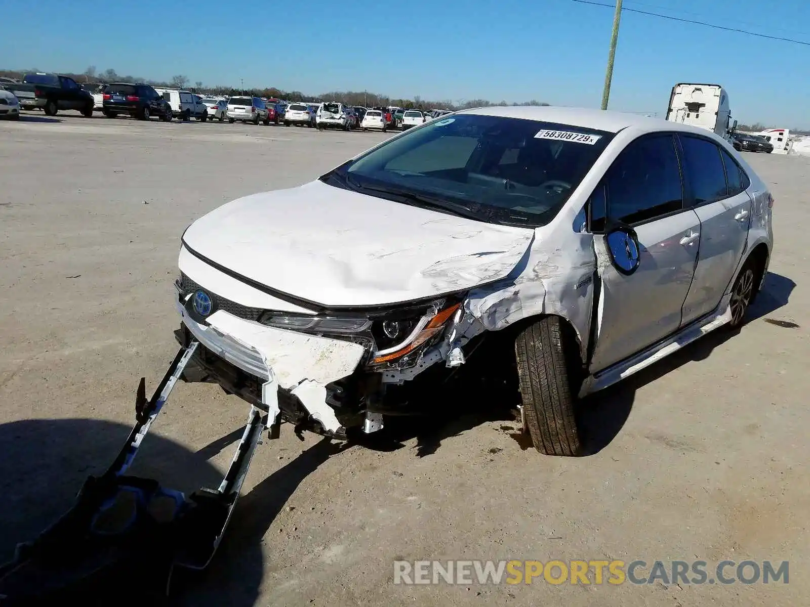 2 Photograph of a damaged car JTDEBRBE0LJ007588 TOYOTA COROLLA 2020