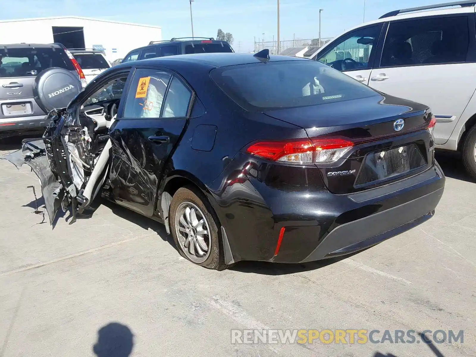 3 Photograph of a damaged car JTDEBRBE0LJ009406 TOYOTA COROLLA 2020