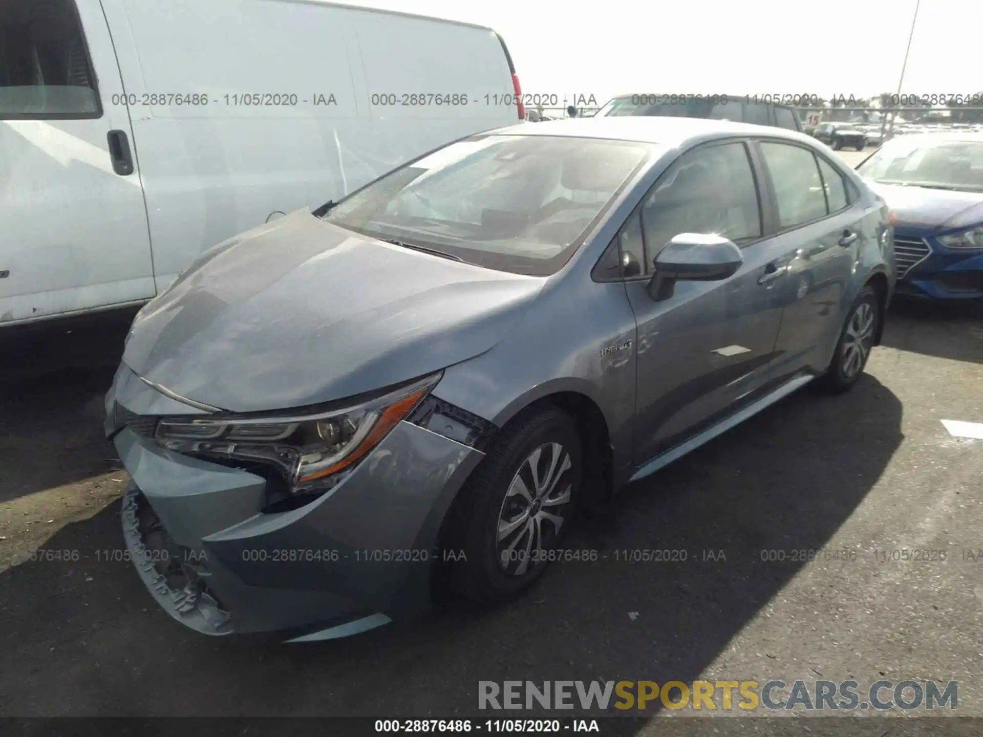 2 Photograph of a damaged car JTDEBRBE0LJ009437 TOYOTA COROLLA 2020