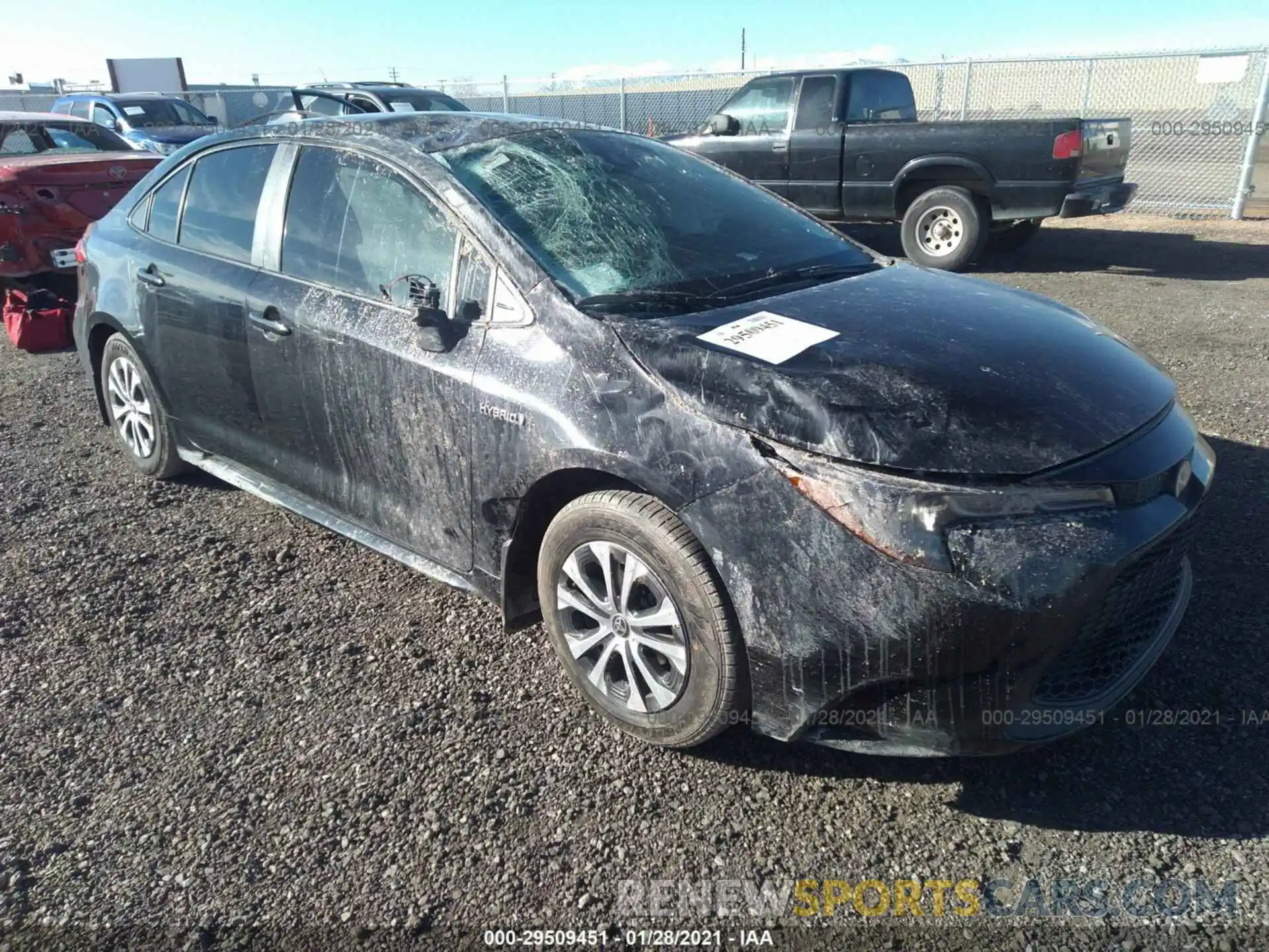 1 Photograph of a damaged car JTDEBRBE0LJ011057 TOYOTA COROLLA 2020