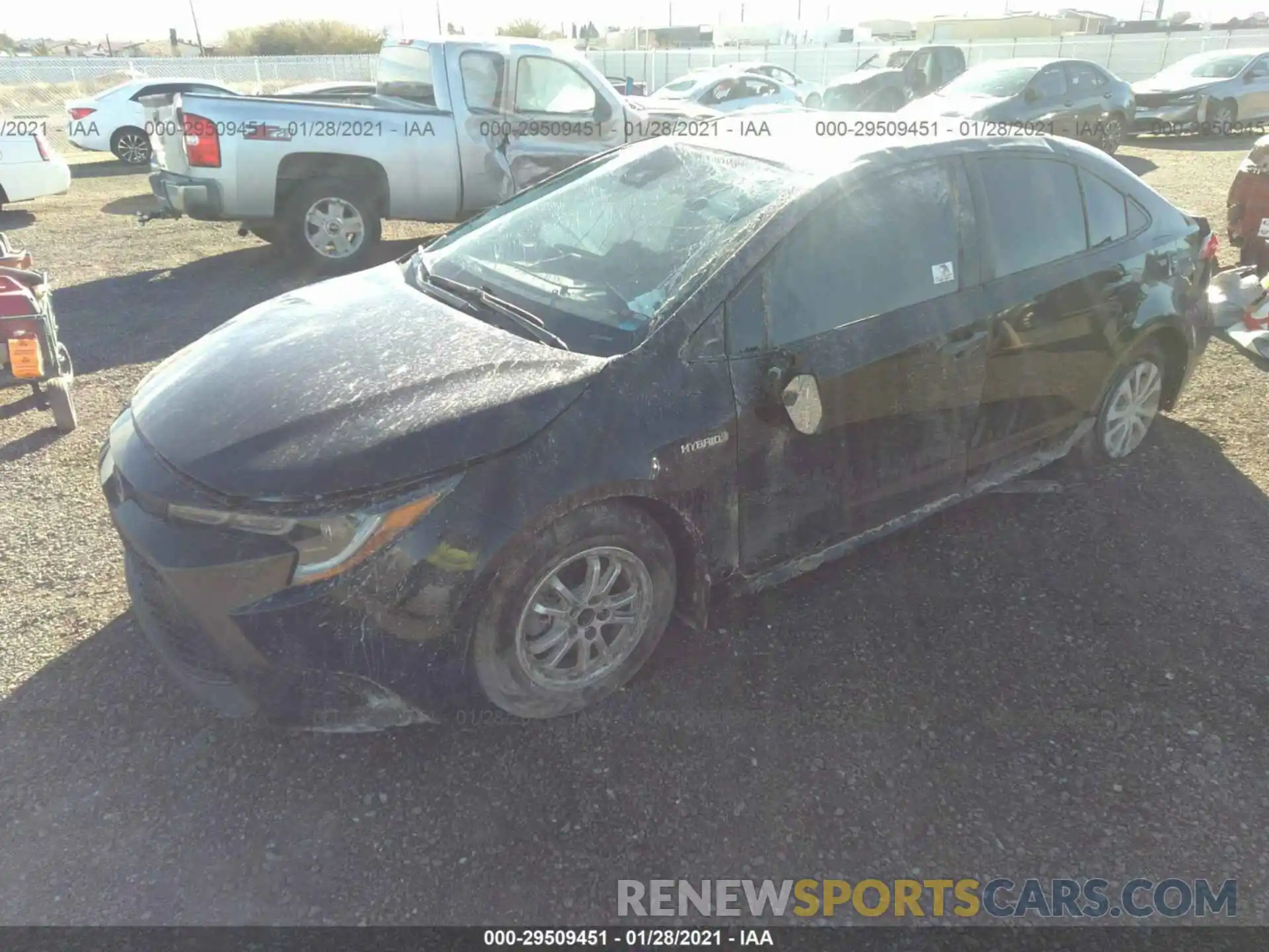 2 Photograph of a damaged car JTDEBRBE0LJ011057 TOYOTA COROLLA 2020