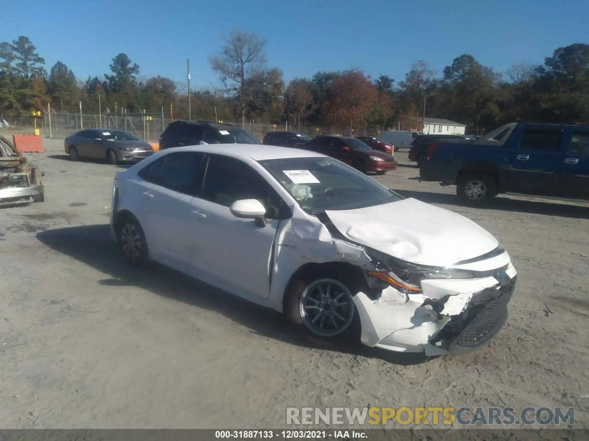 1 Photograph of a damaged car JTDEBRBE0LJ012158 TOYOTA COROLLA 2020