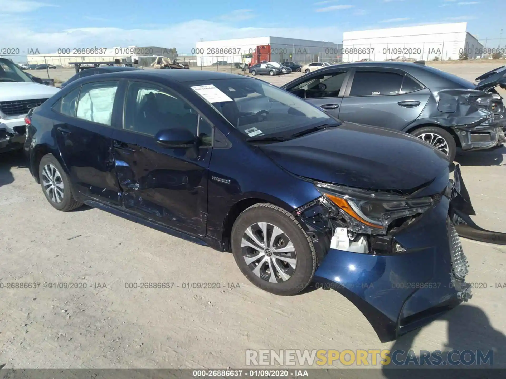 1 Photograph of a damaged car JTDEBRBE0LJ012872 TOYOTA COROLLA 2020