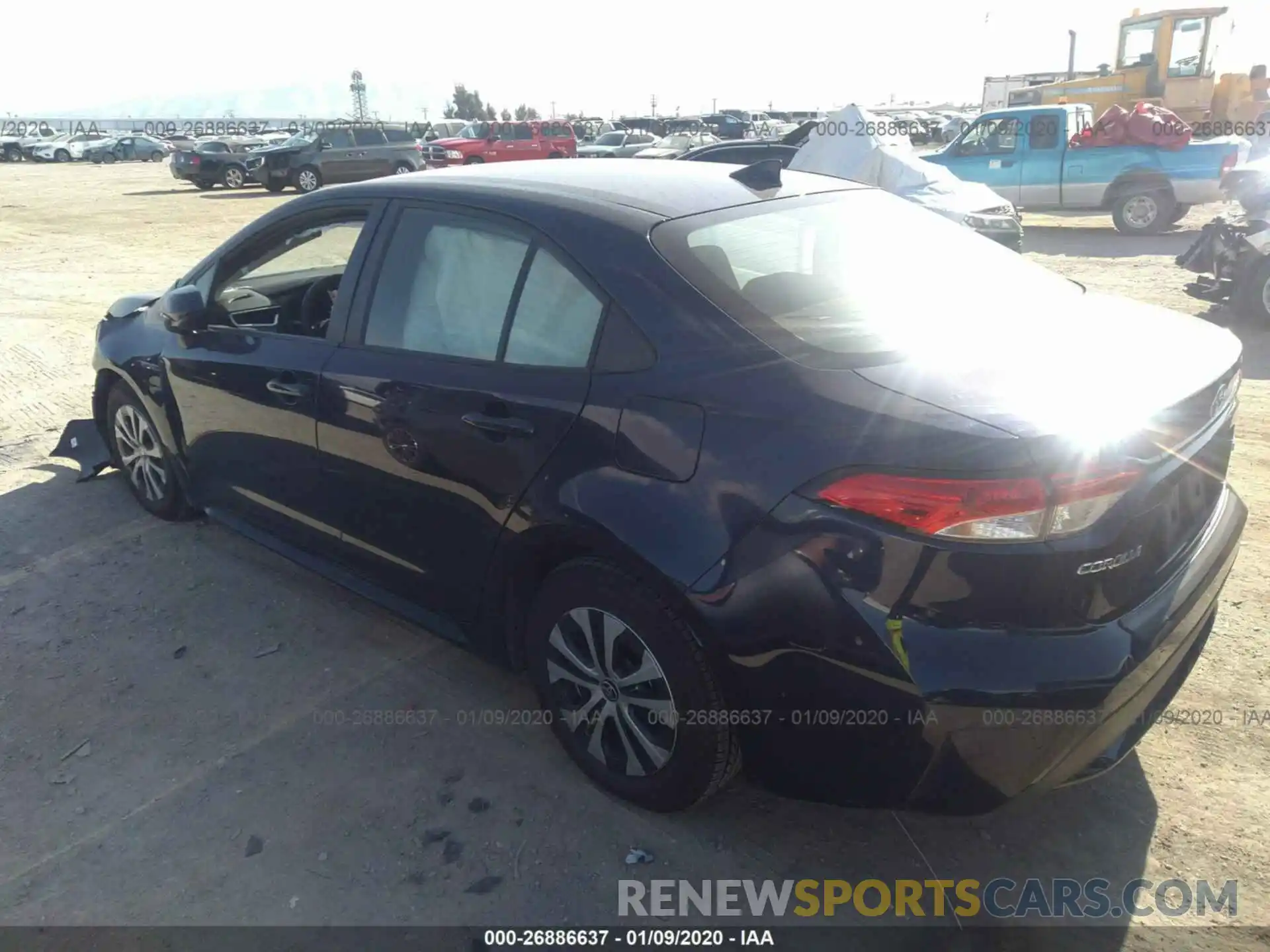 3 Photograph of a damaged car JTDEBRBE0LJ012872 TOYOTA COROLLA 2020