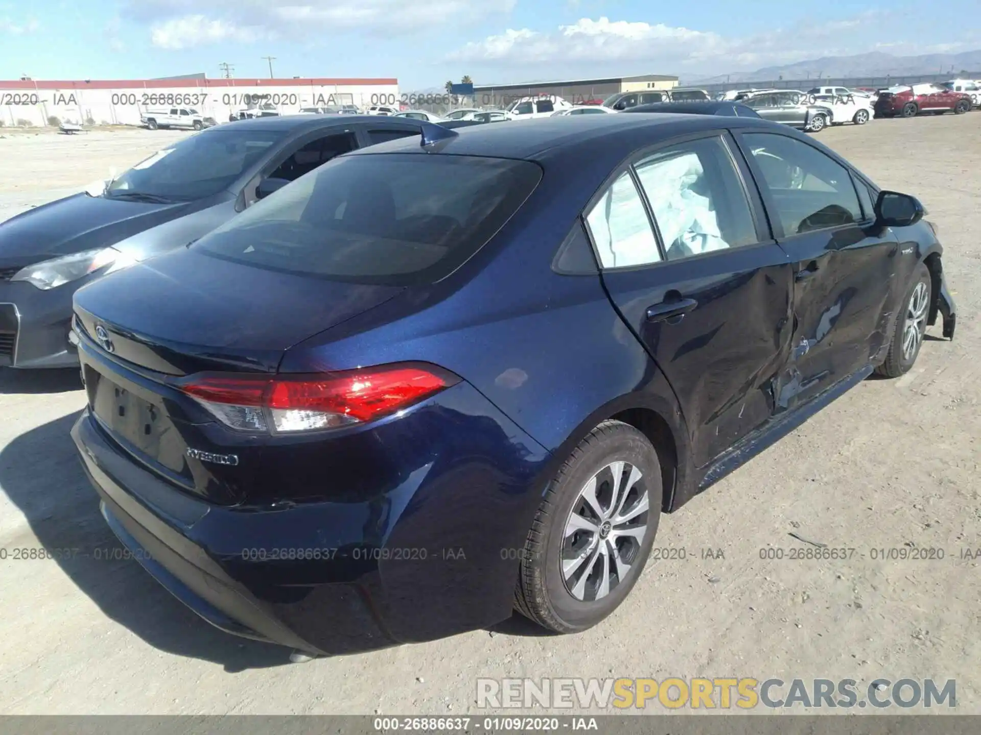 4 Photograph of a damaged car JTDEBRBE0LJ012872 TOYOTA COROLLA 2020