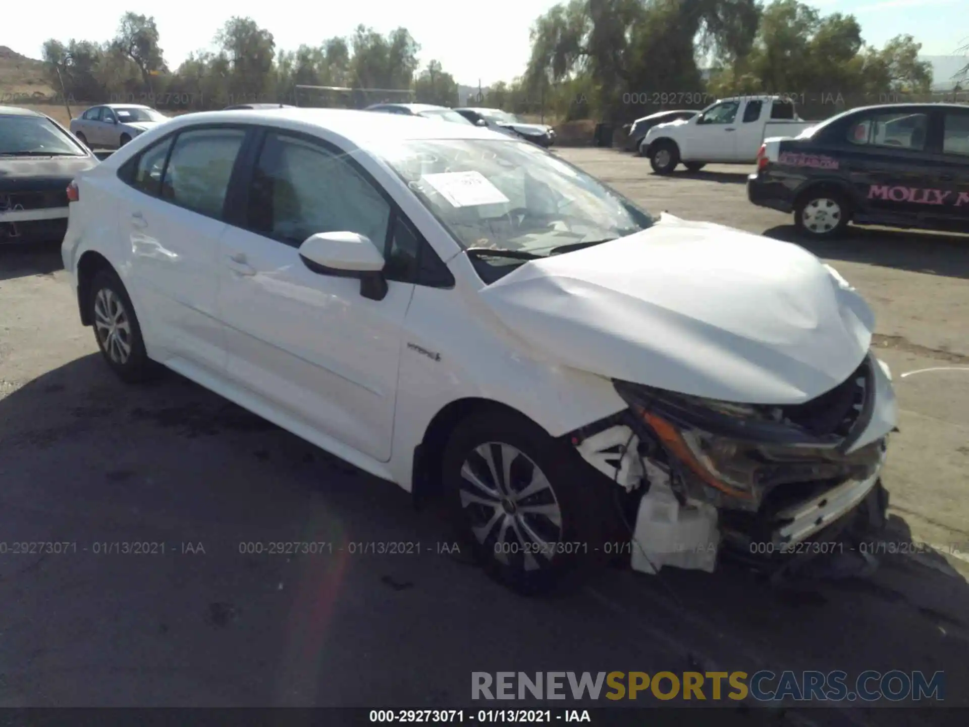 1 Photograph of a damaged car JTDEBRBE0LJ012922 TOYOTA COROLLA 2020