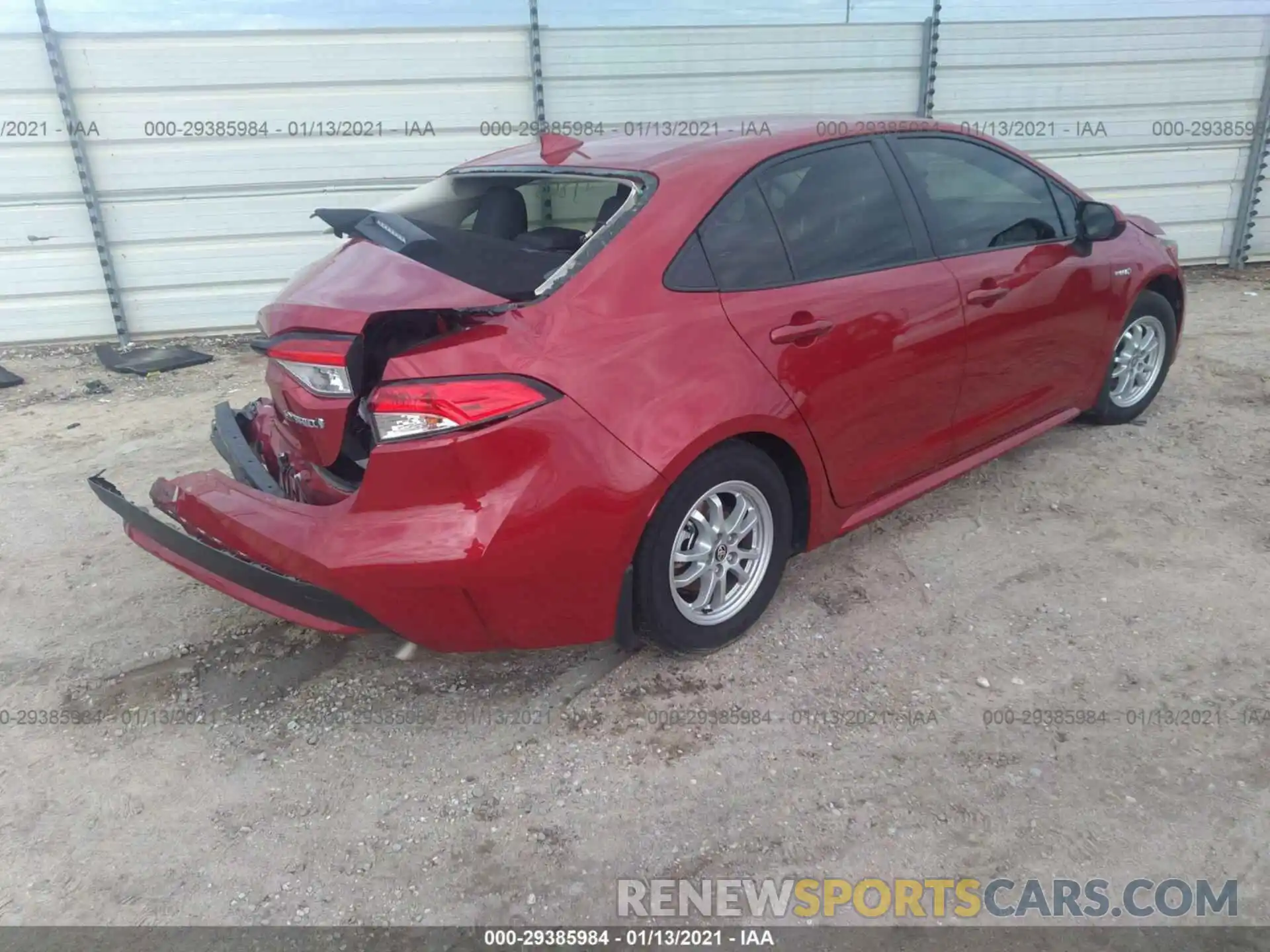 4 Photograph of a damaged car JTDEBRBE0LJ013780 TOYOTA COROLLA 2020