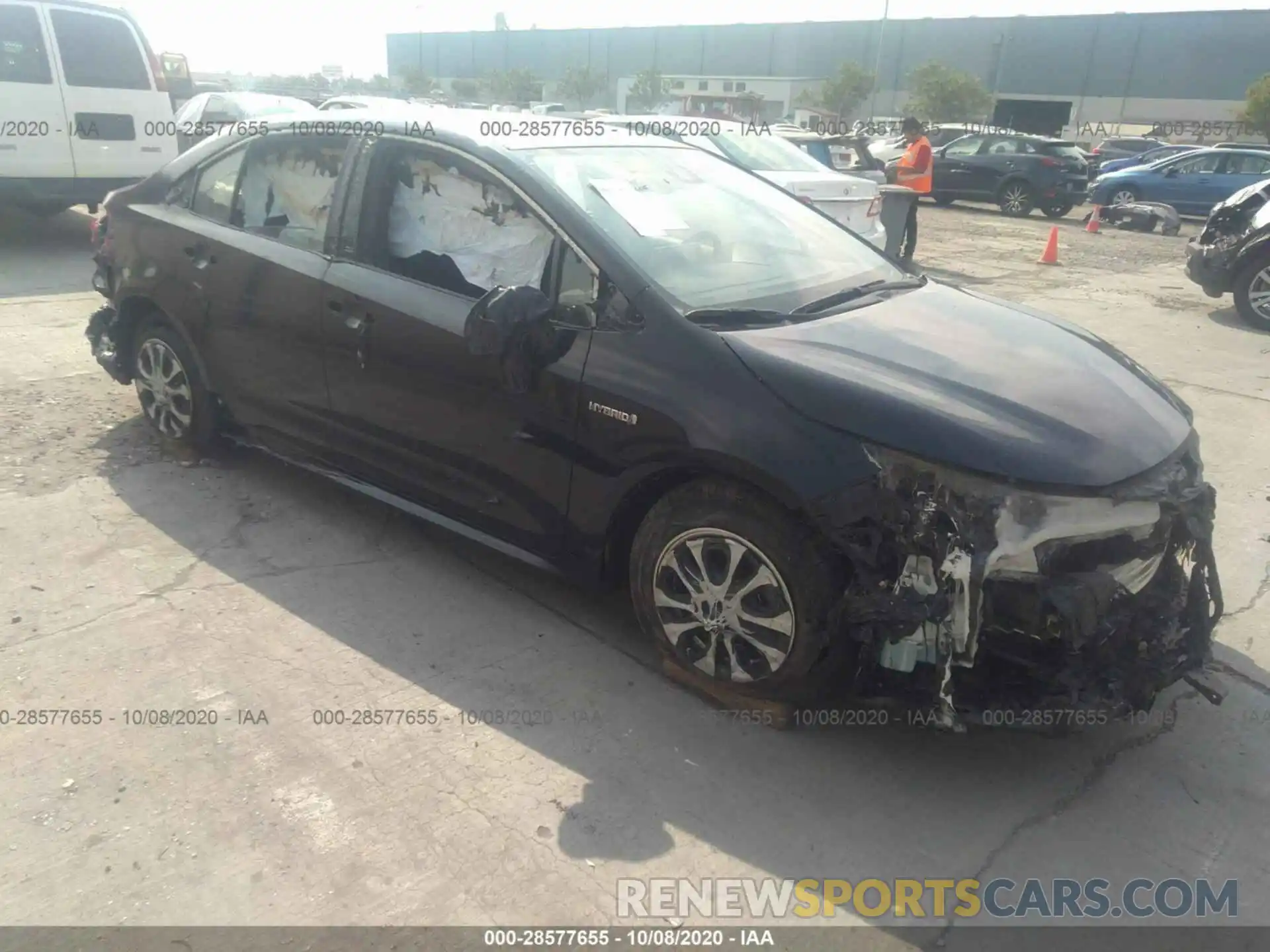 1 Photograph of a damaged car JTDEBRBE0LJ015030 TOYOTA COROLLA 2020