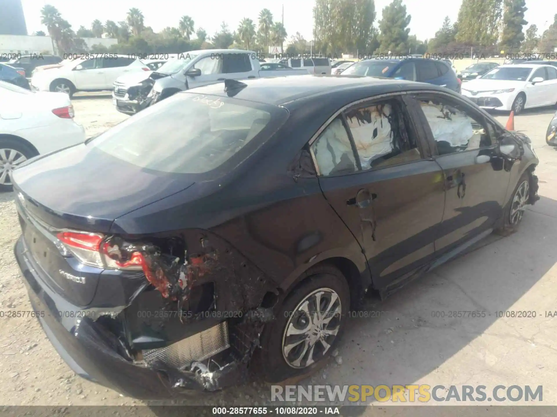 2 Photograph of a damaged car JTDEBRBE0LJ015030 TOYOTA COROLLA 2020