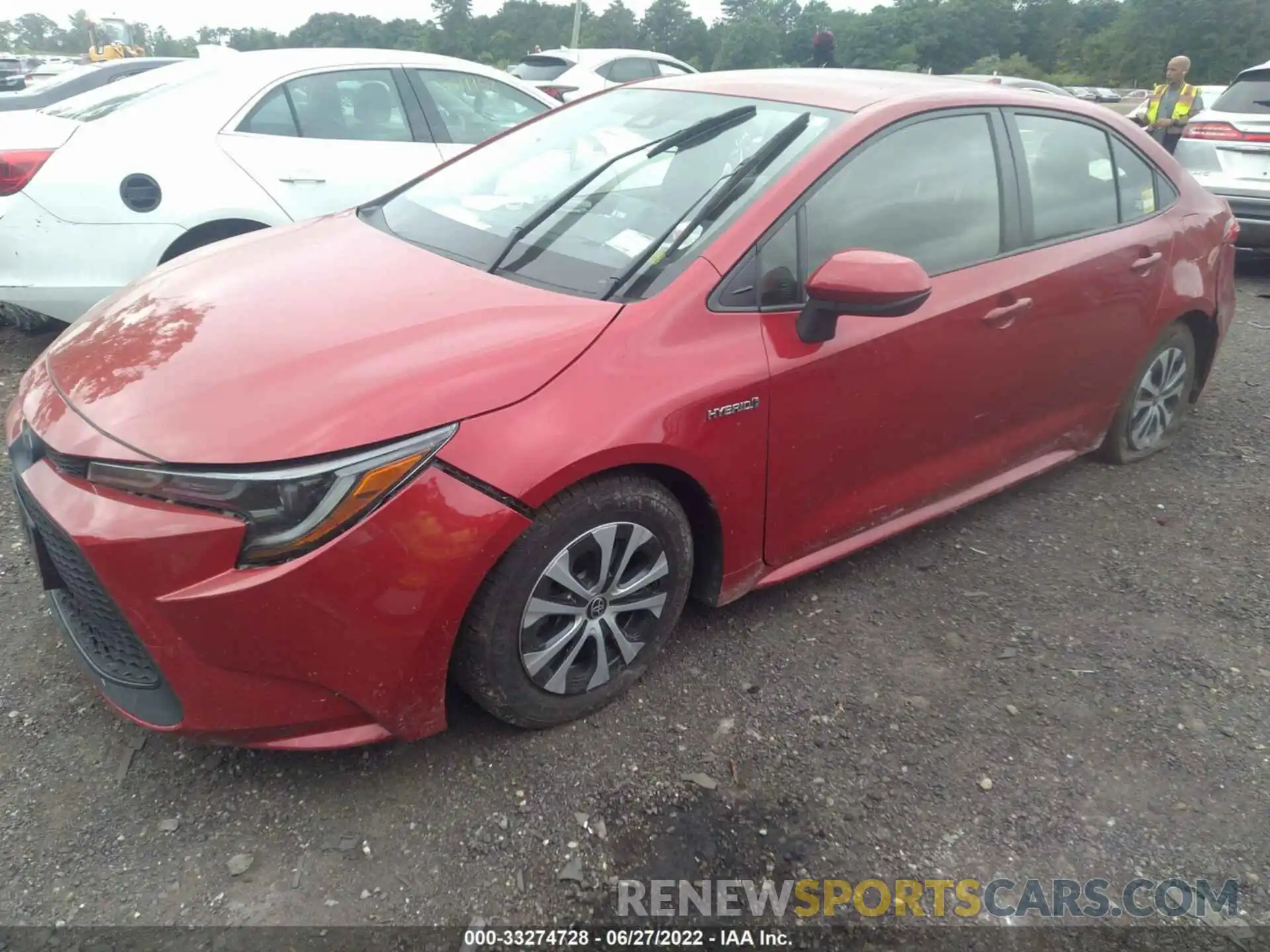 2 Photograph of a damaged car JTDEBRBE0LJ015450 TOYOTA COROLLA 2020