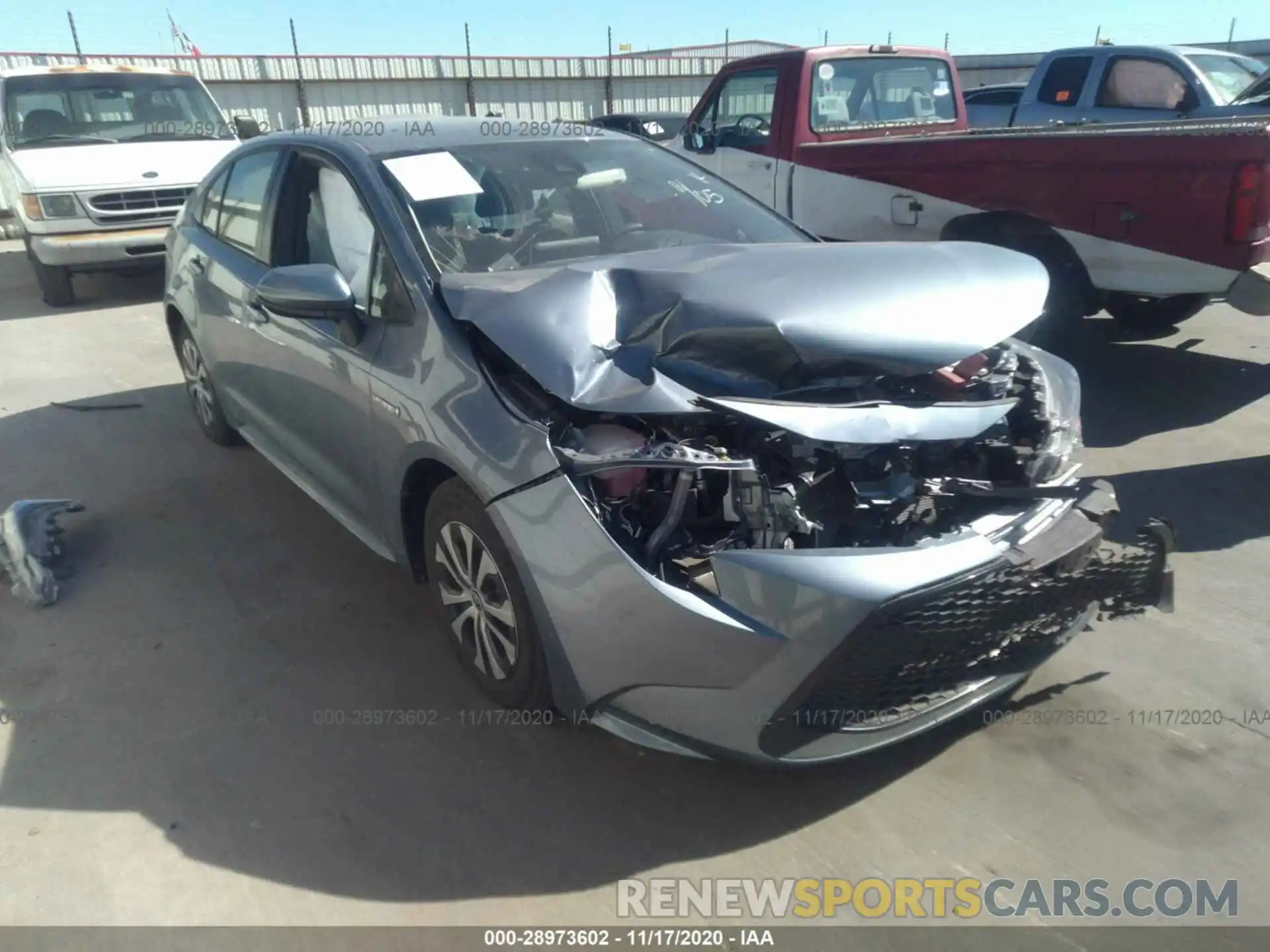 1 Photograph of a damaged car JTDEBRBE0LJ016422 TOYOTA COROLLA 2020