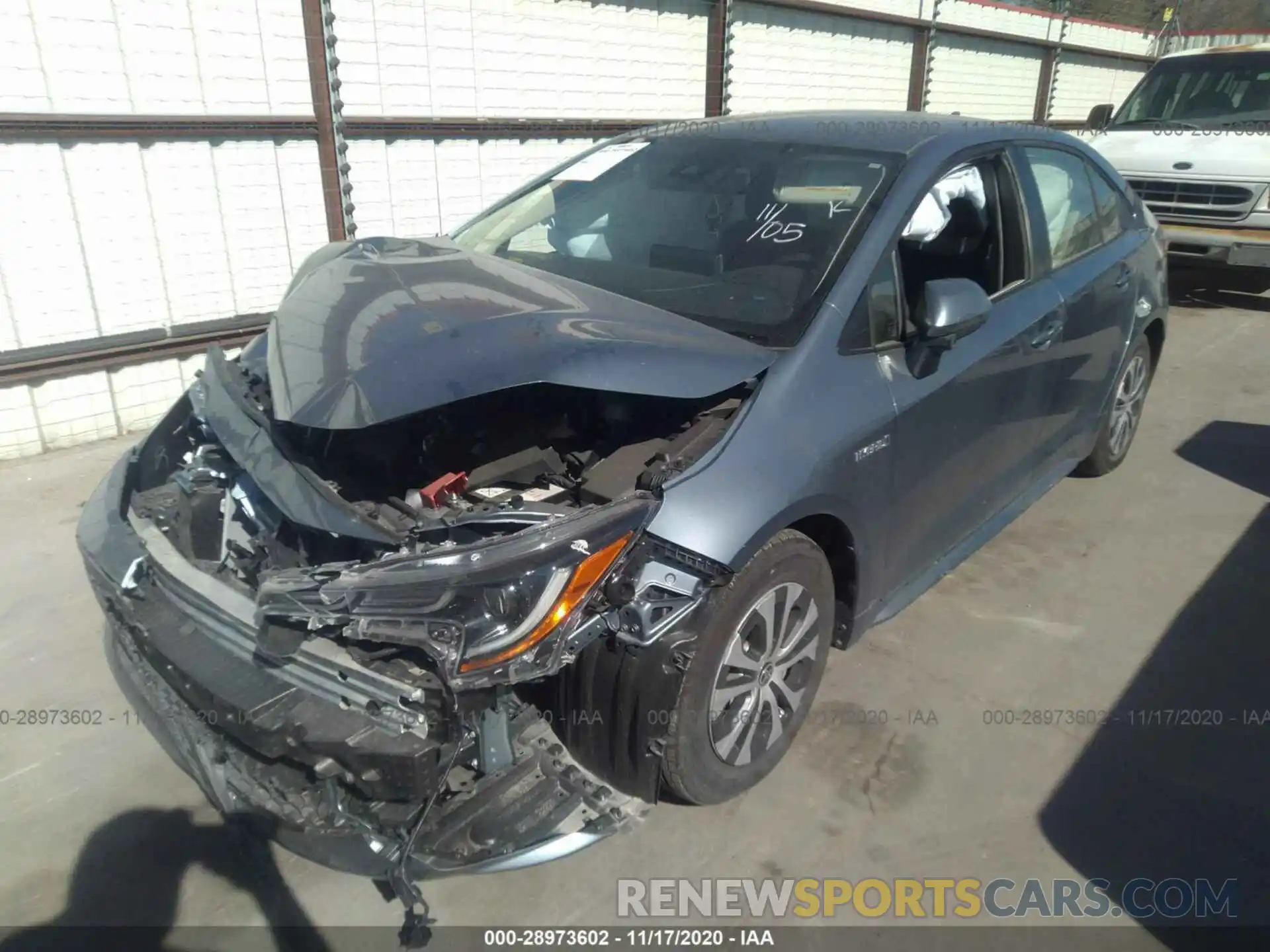 2 Photograph of a damaged car JTDEBRBE0LJ016422 TOYOTA COROLLA 2020