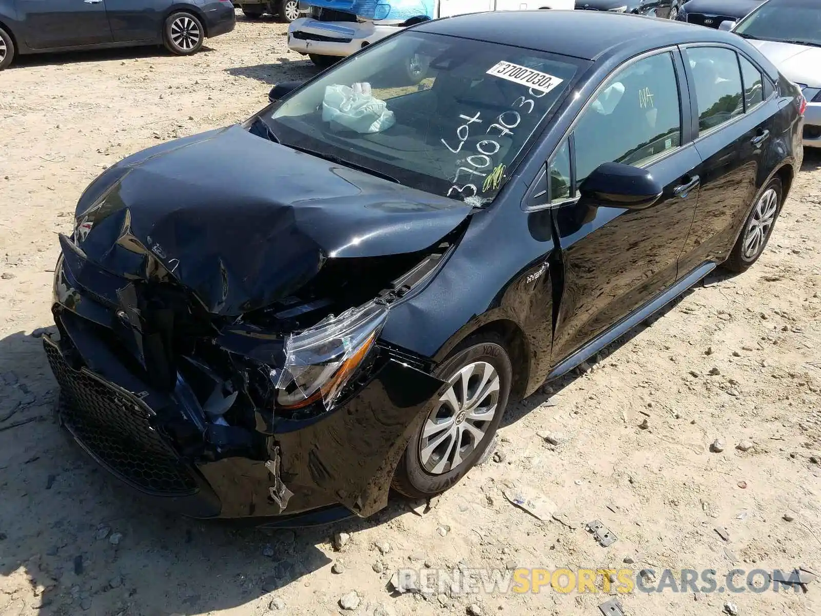 2 Photograph of a damaged car JTDEBRBE0LJ017361 TOYOTA COROLLA 2020